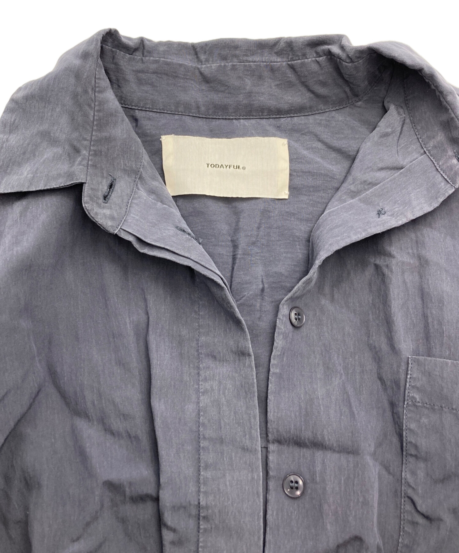 中古・古着通販】TODAYFUL (トゥデイフル) Silky Pocket Shirts グレー 
