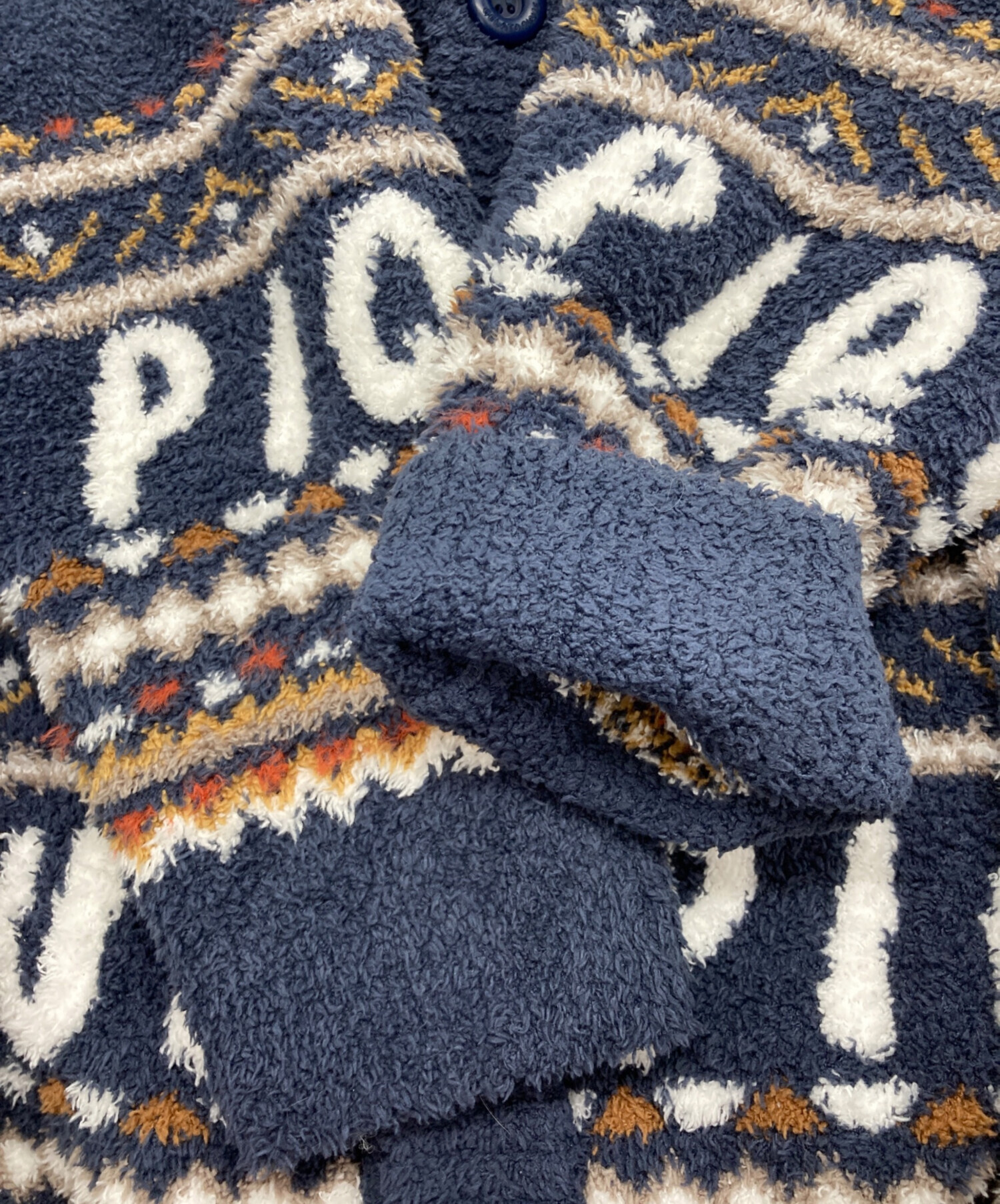 【専用】GELATO PIQUE 　カウチン　ユニセックス　新品 HOMME】 パウダーノルディック DOGジャガードカウチン（ルームウェア