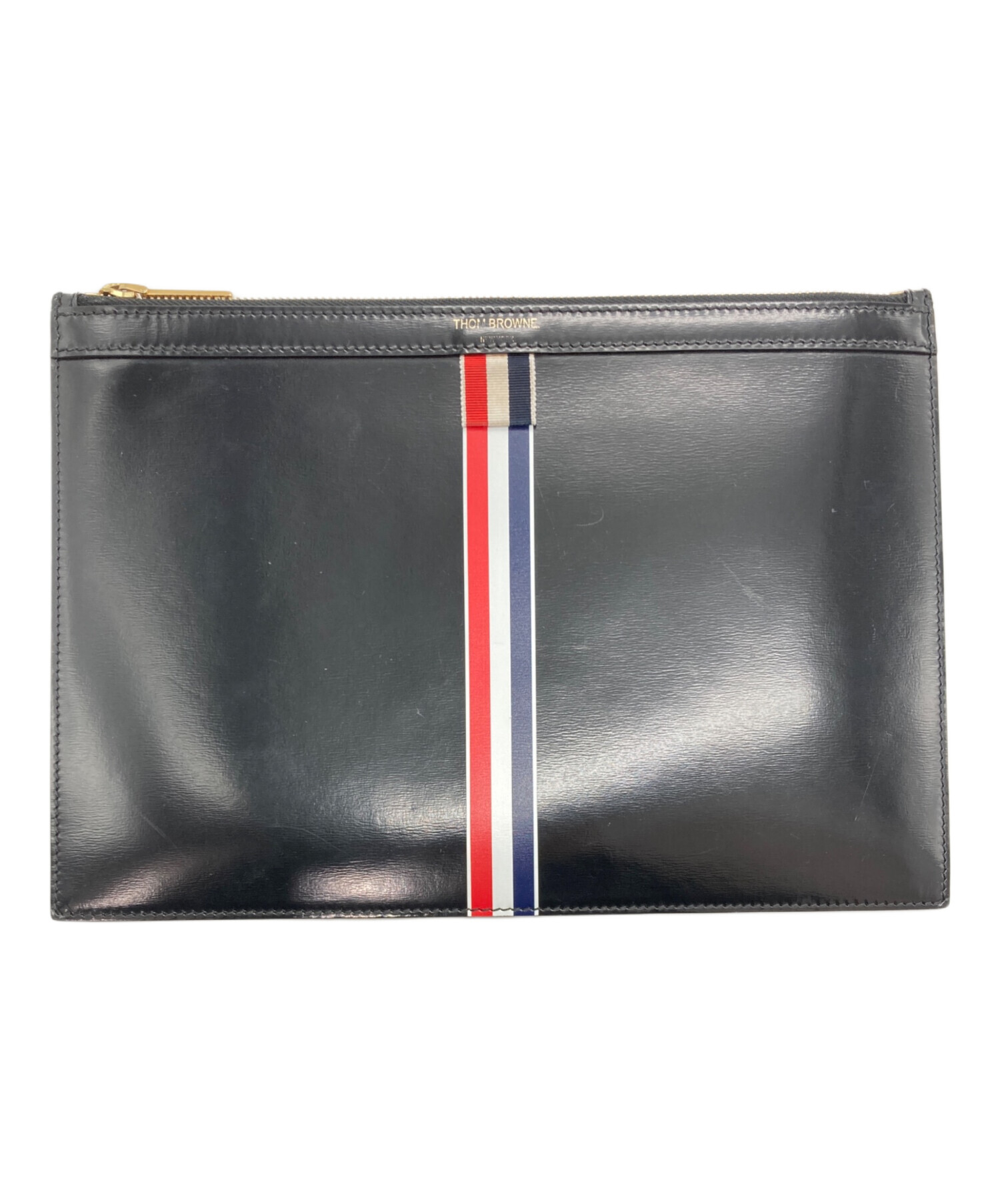 THOM BROWNE トムブラウン クラッチバッグ メンズ 【古着】【中古】 中古・古着通販】Thom Browne (トムブラウン) クラッチバッグ ブラック