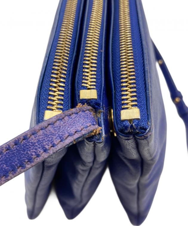 中古・古着通販】CELINE (セリーヌ) トリオショルダーバッグ ブルー