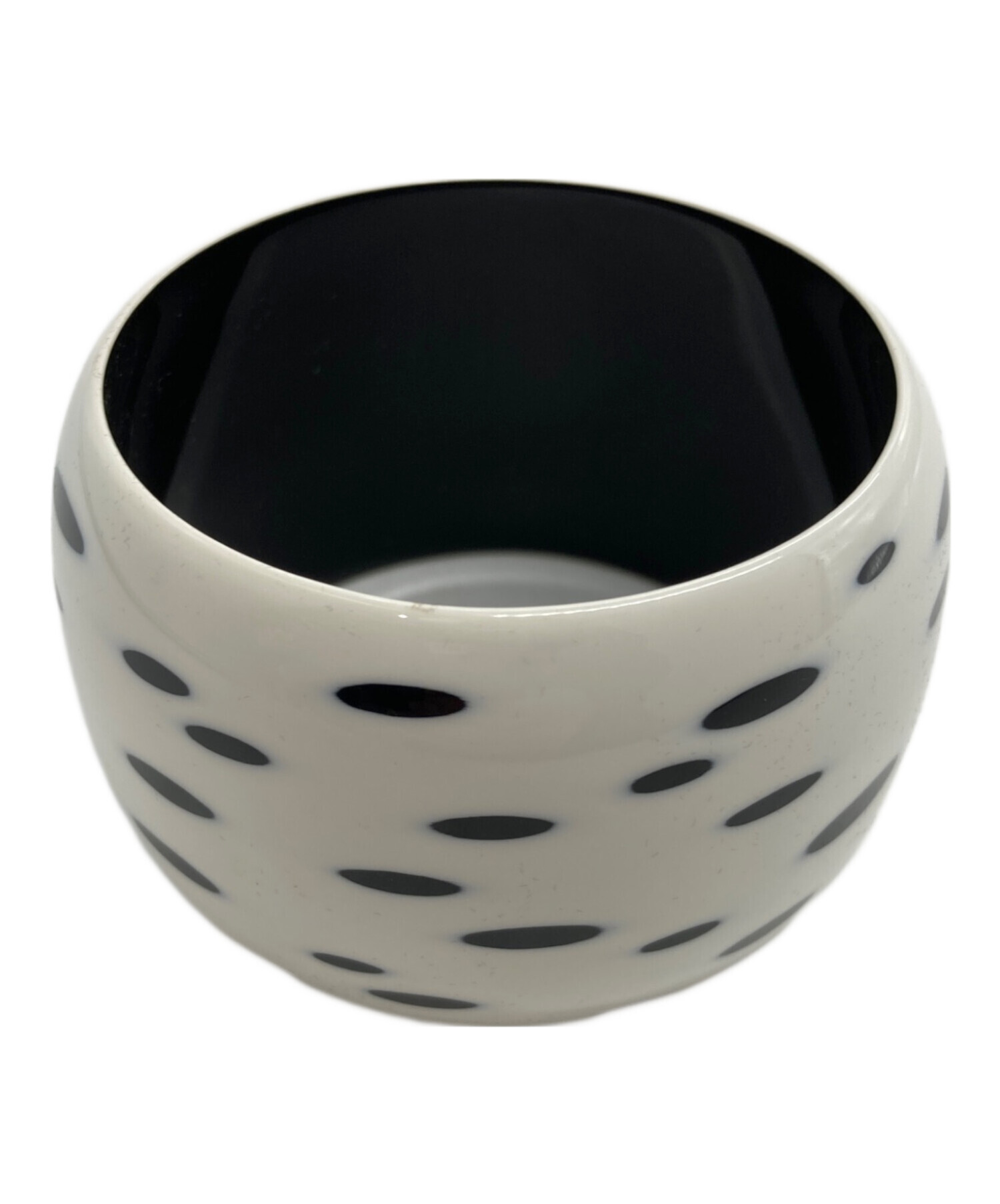 【美品】　HERMES　エルメス　ラッカーウッド　バングル　ホワイト×ブラック HERMES（エルメス） 【値下げ】HERMES ラッカーウッドゼブラバングル