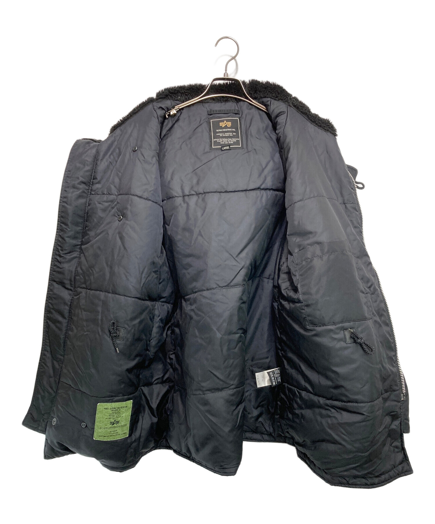 中古・古着通販】ALPHA (アルファ) N-3B フライトジャケット ブラック