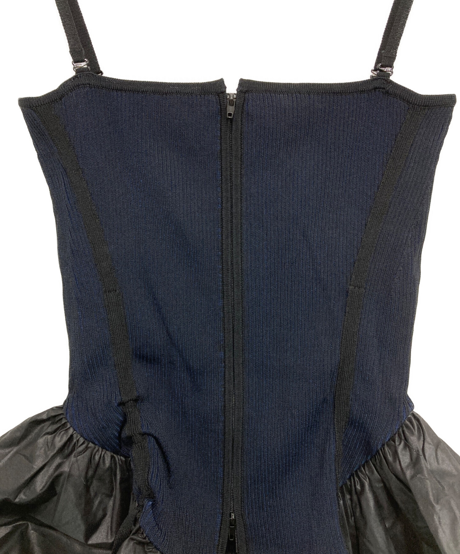 中古・古着通販】IRENE (アイレネ) Frilly Rib Bustier ネイビー 