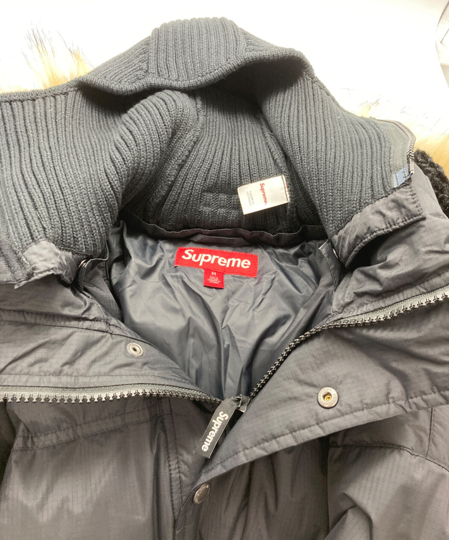 Supreme ダウンジャケットFacemask 700-Fill Down SUPREME】Facemask 700-Fill Down Puffer Jacket Black - 25FW