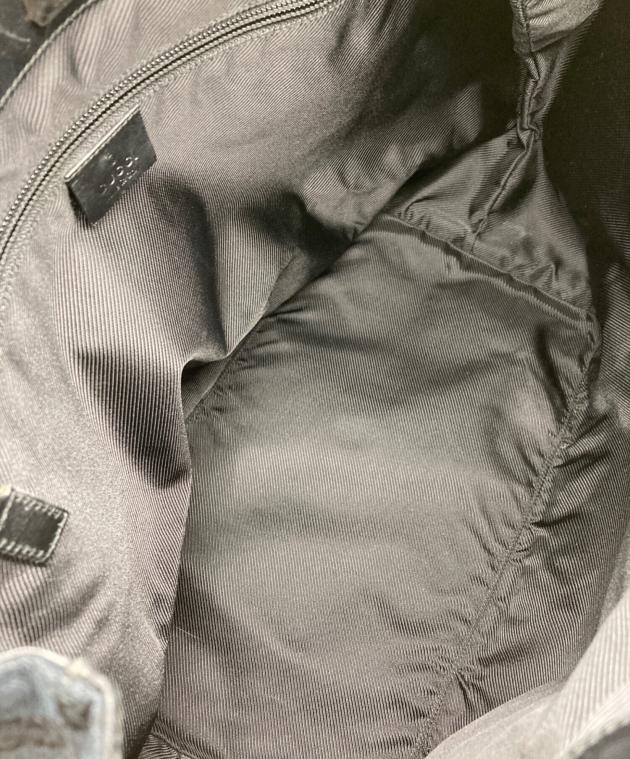中古・古着通販】GUCCI (グッチ) GGキャンバストートバッグ ブラック