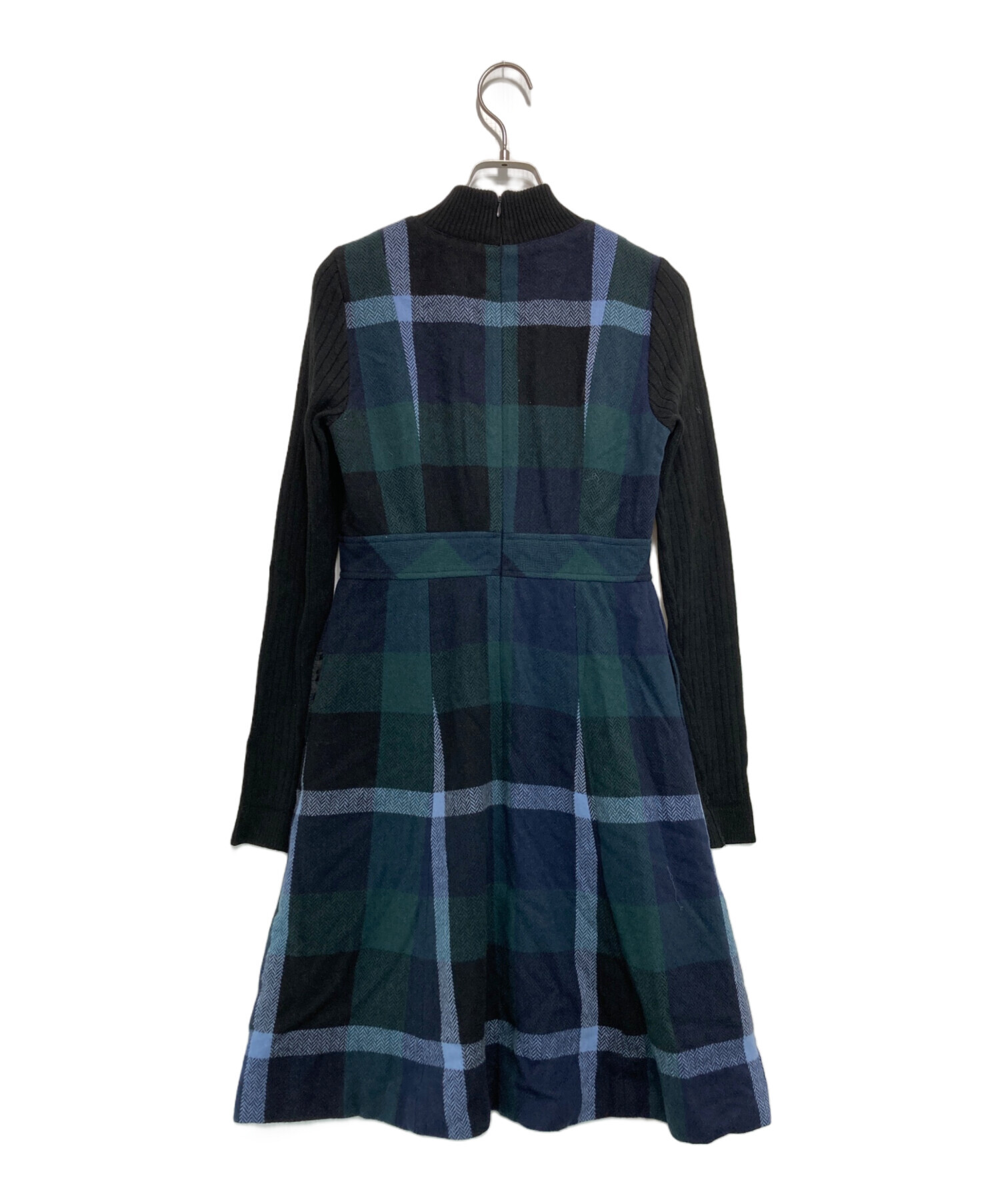 現行 美品 BLUELABELCRESTBRIDGE ウール チェックワンピース BLUE LABEL CRESTBRIDGE（ブルーレーベルクレストブリッジ）の