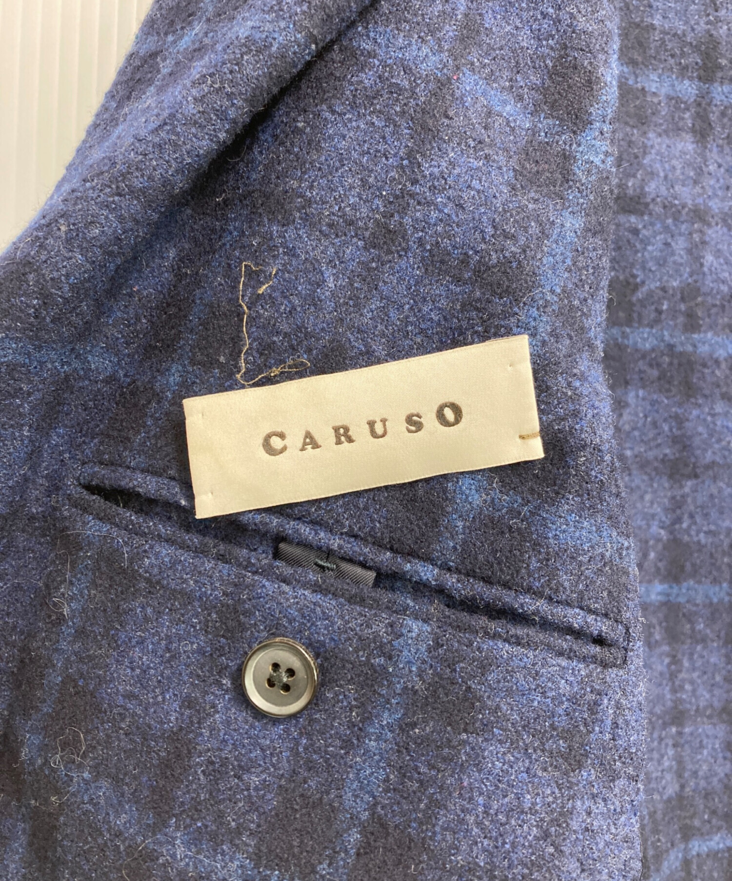 中古・古着通販】CARUSO (カルーゾ) 3Bジャケット ネイビー サイズ:48