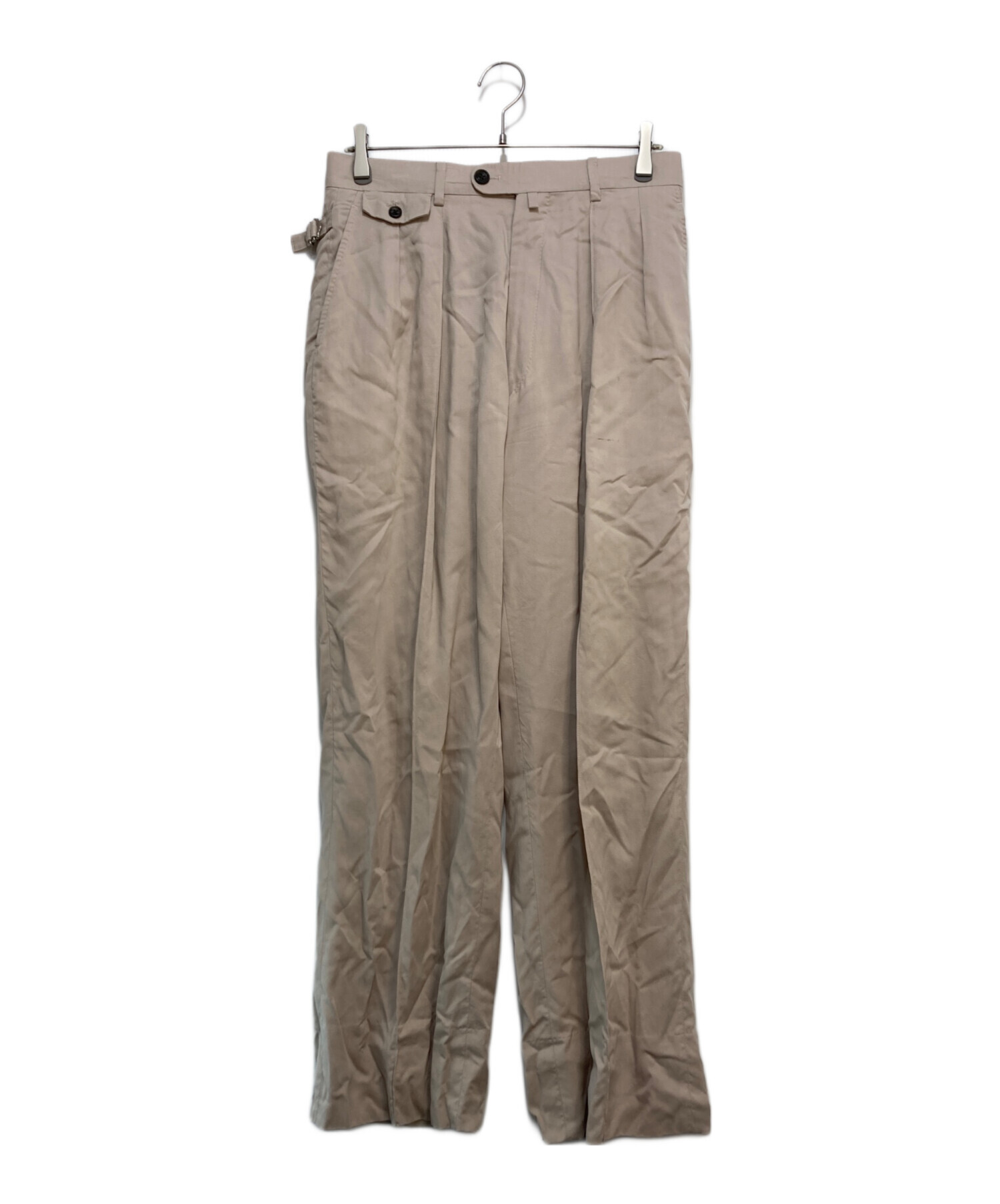 中古・古着通販】RAINMAKER (レインメーカー) WIDE TROUSERS ベージュ 