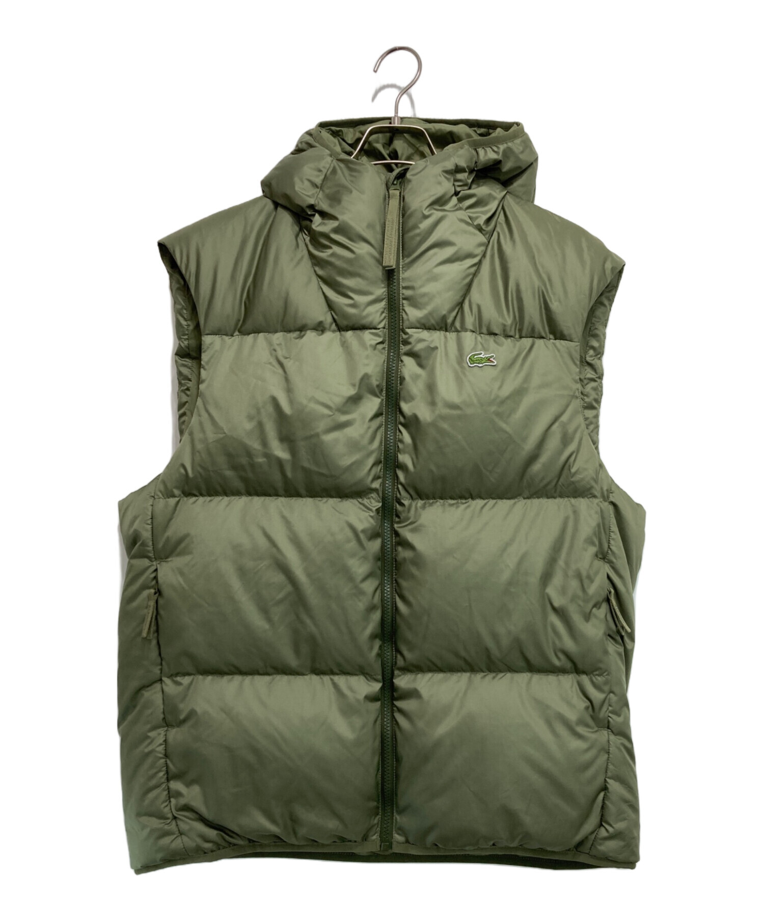 中古・古着通販】LACOSTE (ラコステ) ダウンベスト グリーン サイズ:ML