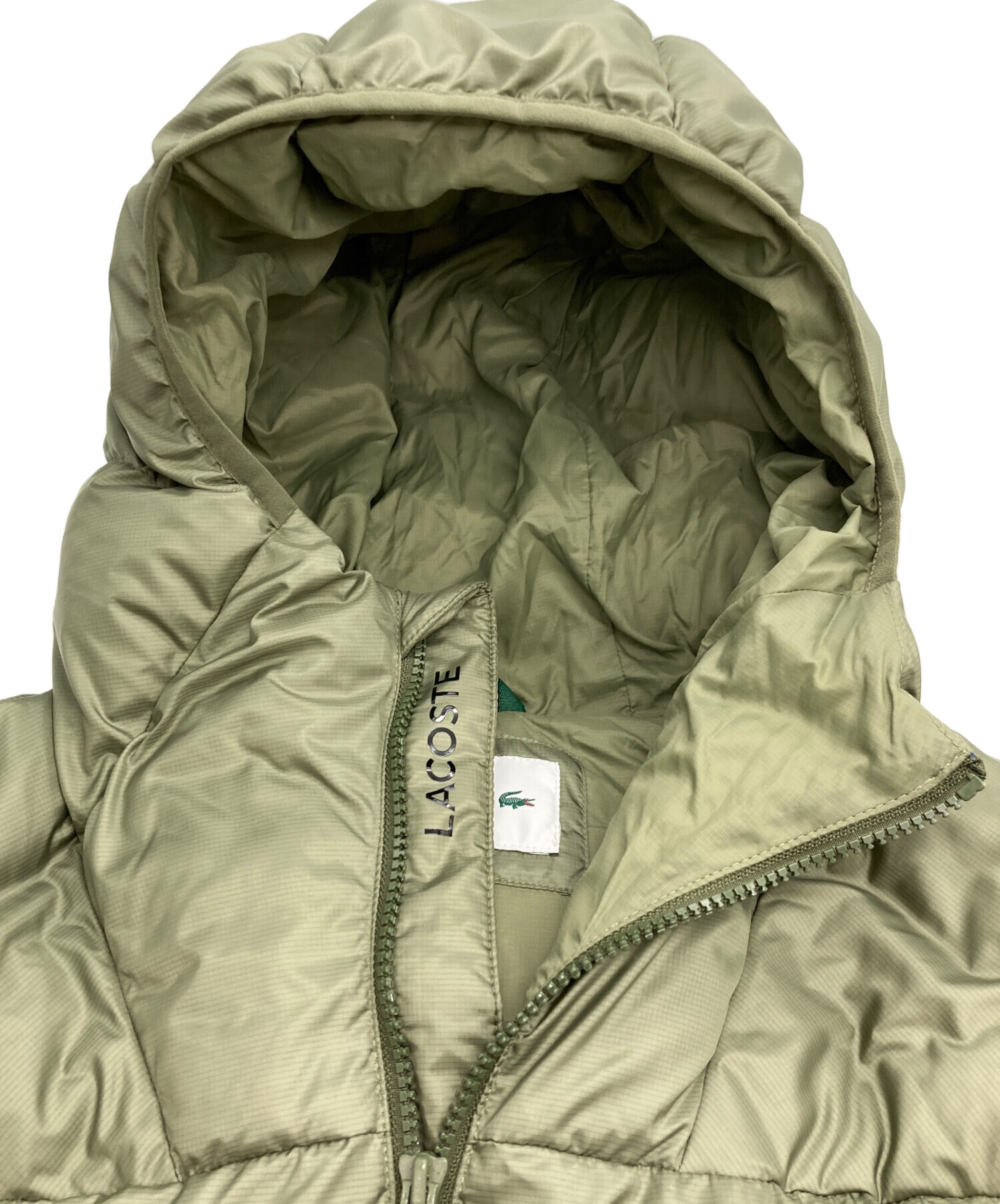 中古・古着通販】LACOSTE (ラコステ) ダウンベスト グリーン サイズ:ML