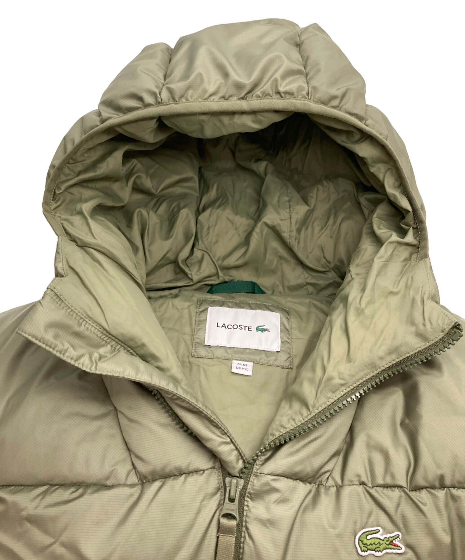中古・古着通販】LACOSTE (ラコステ) ダウンベスト グリーン サイズ:ML