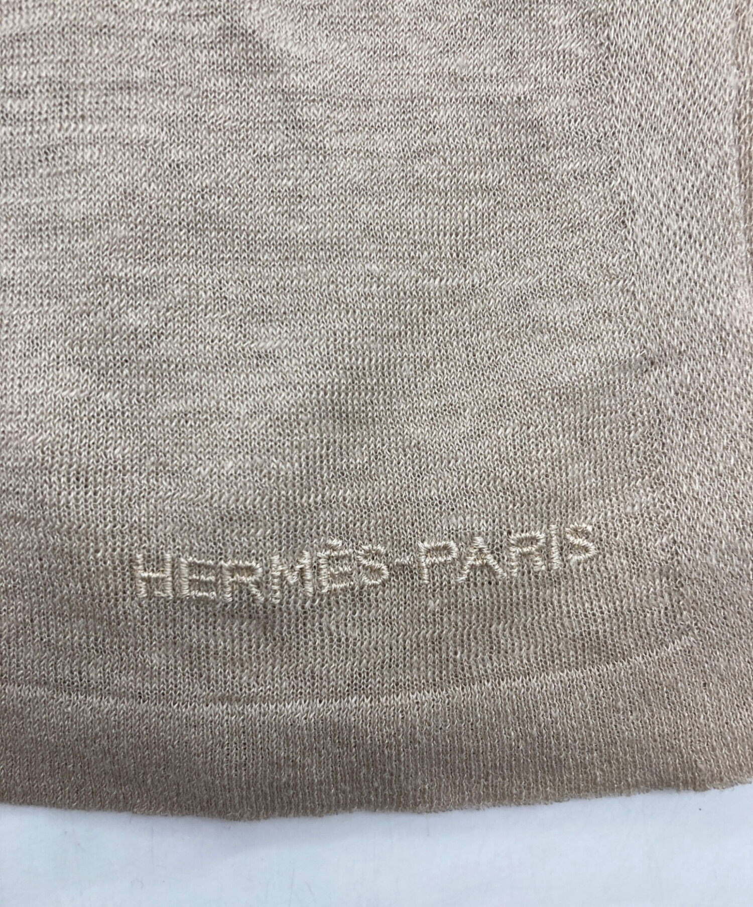 中古・古着通販】HERMES (エルメス) リネンシルクストール ベージュ