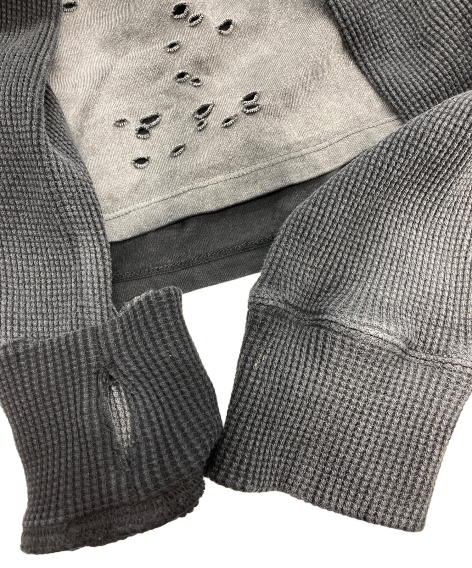 中古・古着通販】filth (フィルス) DOUBLE LAYER THERMAL T-SHIRTS