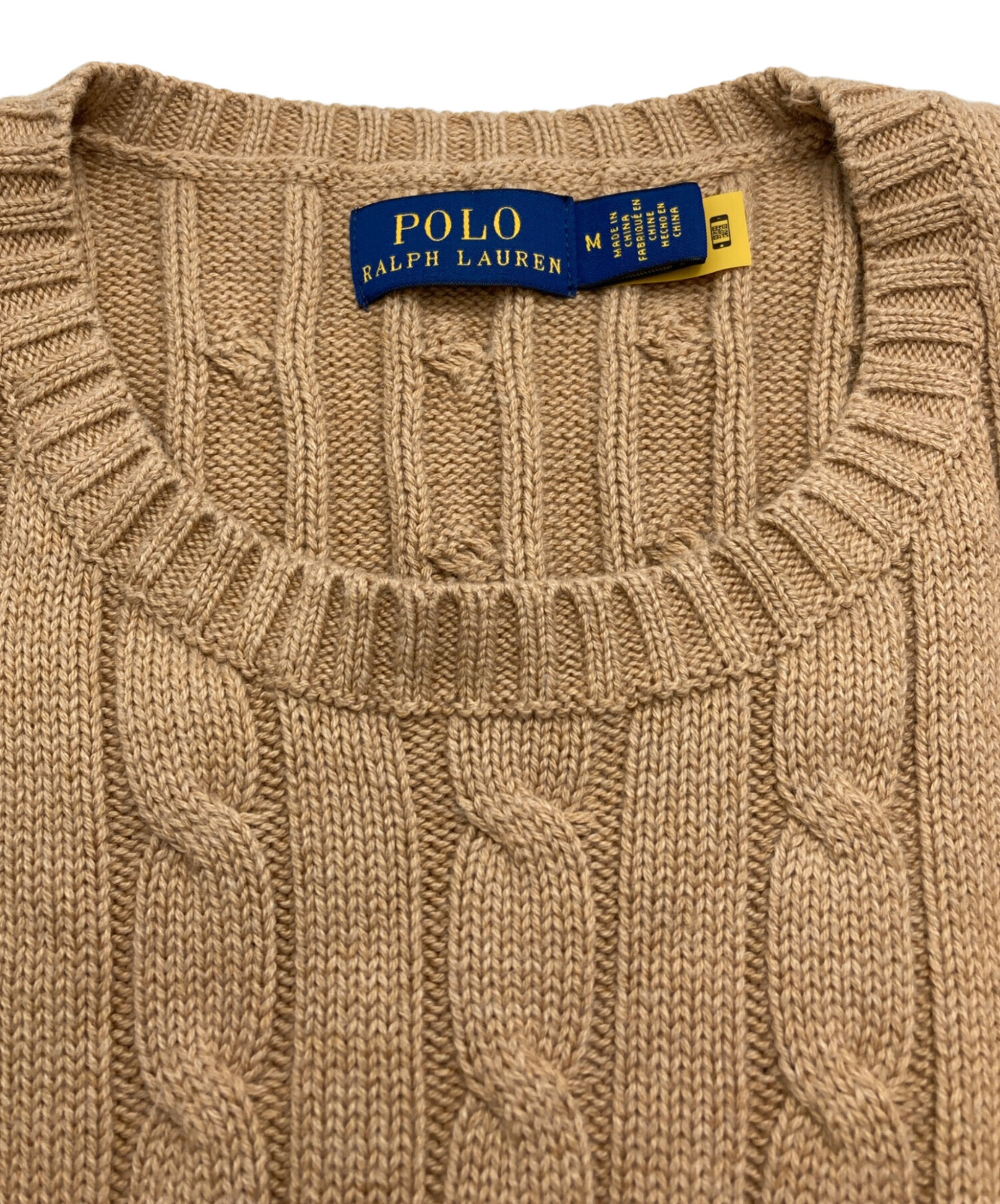 美品　ポロ　ラルフローレン　ケーブルニットワンピース　近年モデル　ベージュ 中古・古着通販】POLO RALPH LAUREN (ポロ・ラルフローレン) ケーブル