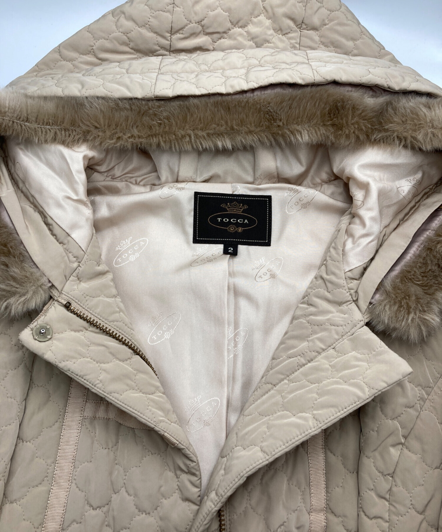 中古・古着通販】TOCCA (トッカ) キルティングコート ベージュ サイズ 