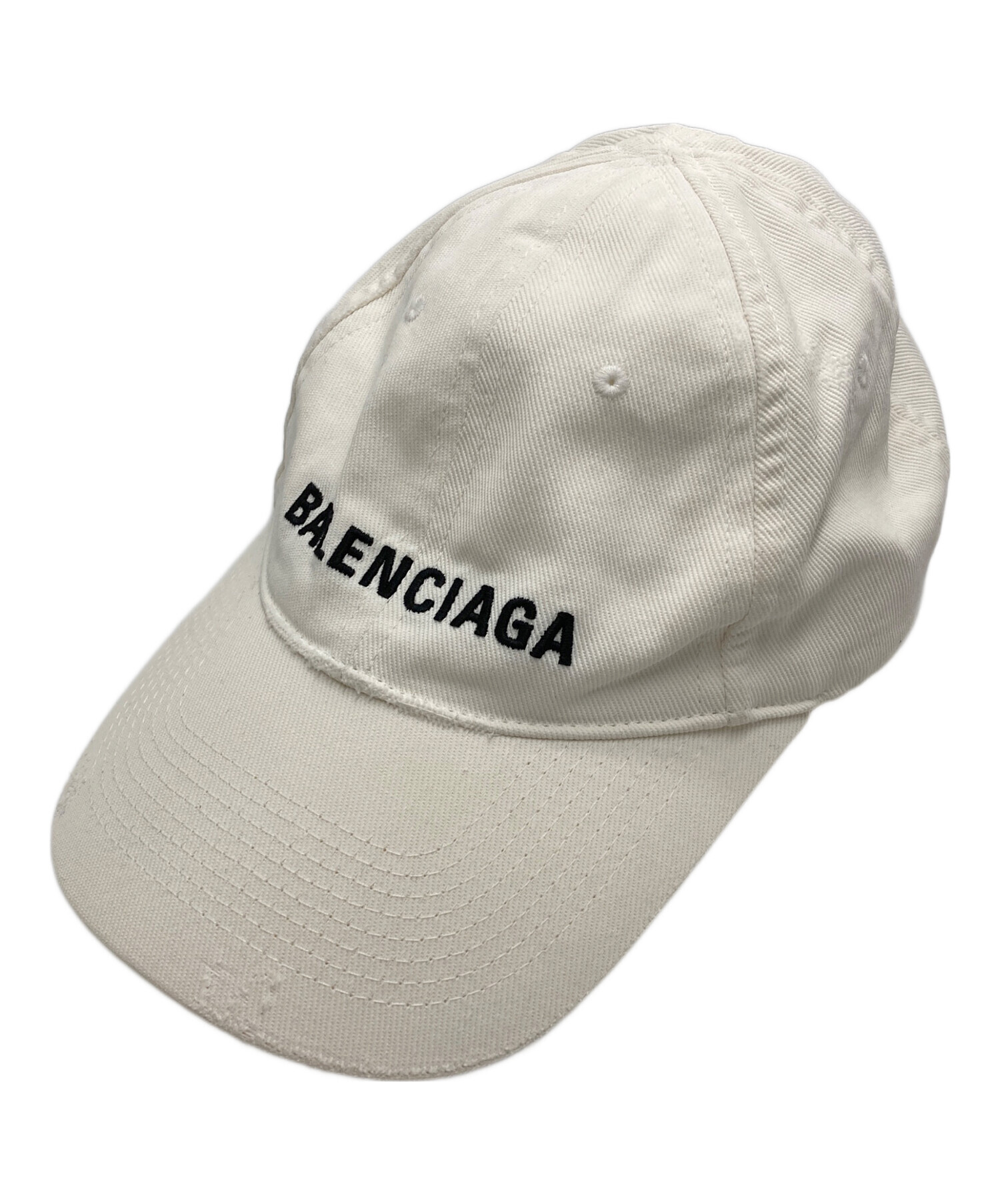 中古・古着通販】BALENCIAGA (バレンシアガ) ロゴキャップ ホワイト