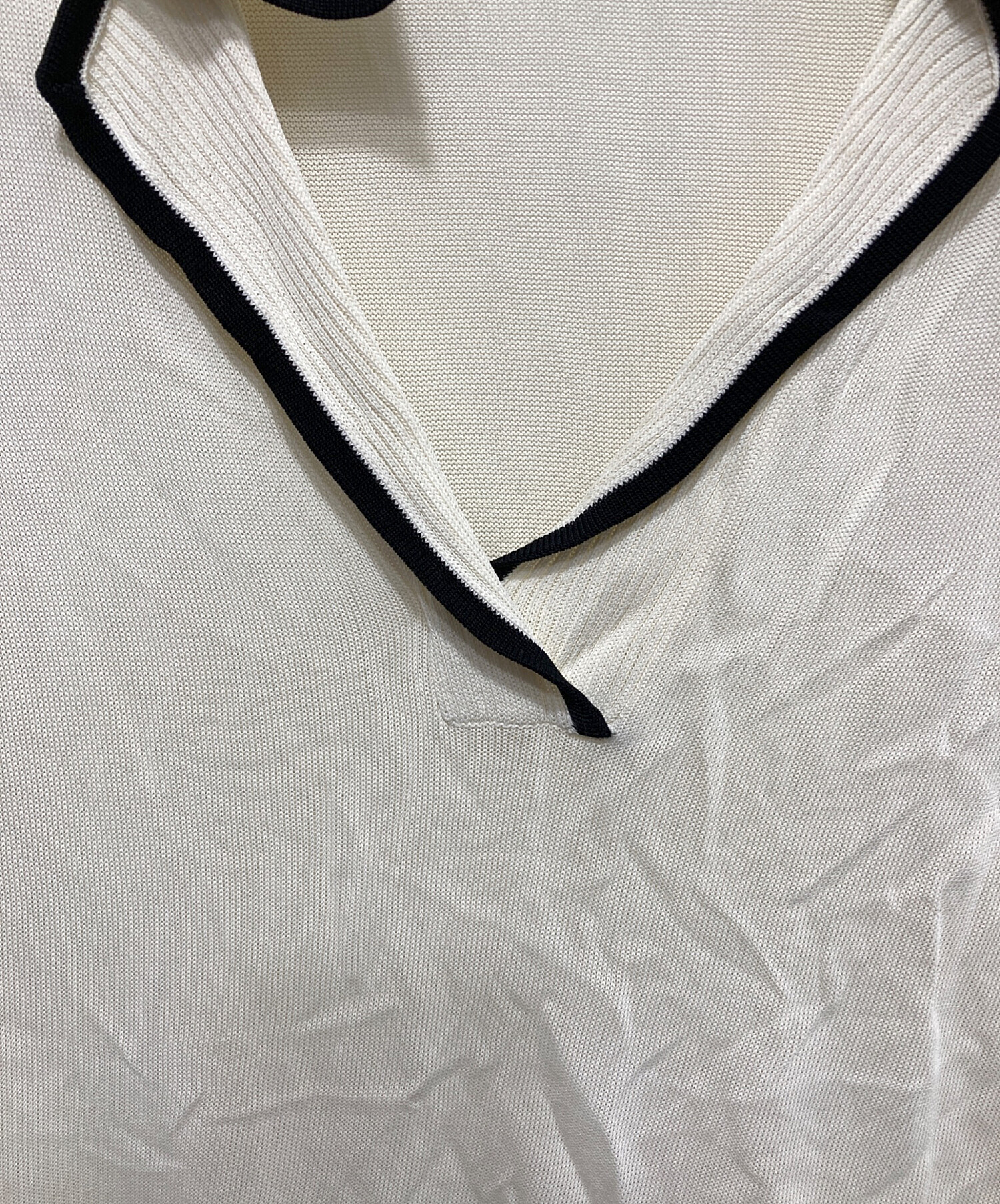 SORAMI BASE様HERMES　スキッパー　ニット 中古・古着通販】HERMES (エルメス) ロゴ刺繍S/Sスキッパーニット