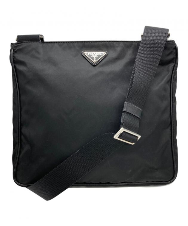 中古・古着通販】PRADA (プラダ) ナイロンショルダーバッグ ブラック