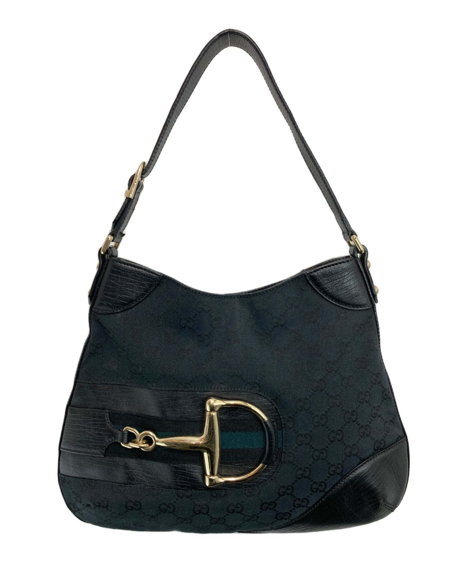 ノ*ラ様 Gucci GGキャンバス ショルダーバッグ 中古・古着通販】GUCCI (グッチ) ハスラービット GGキャンバス