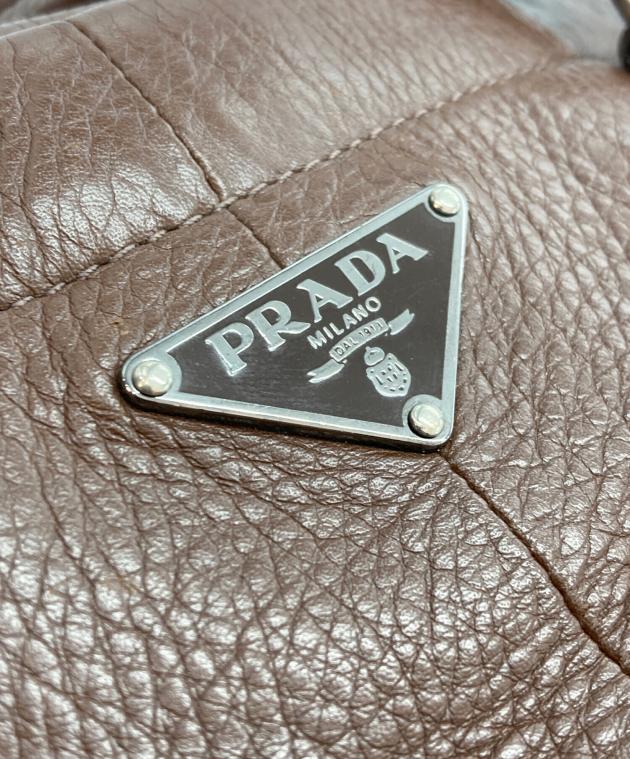 中古・古着通販】PRADA (プラダ) レザートートバッグ ブラウン