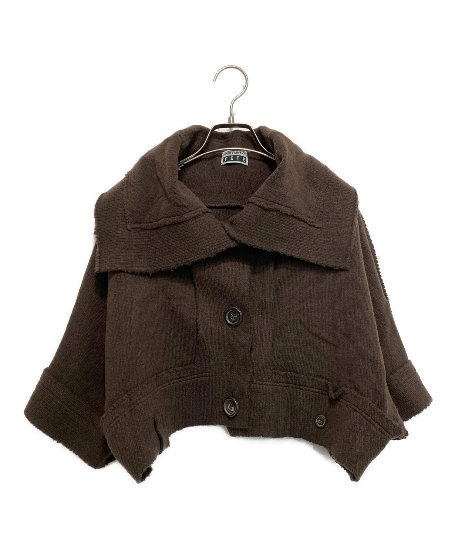 美品　ISSEY MIYAKEイッセイミヤケ　ニットカーディガン 中古・古着通販】ISSEY MIYAKE FETE (イッセイミヤケフェット) ニット