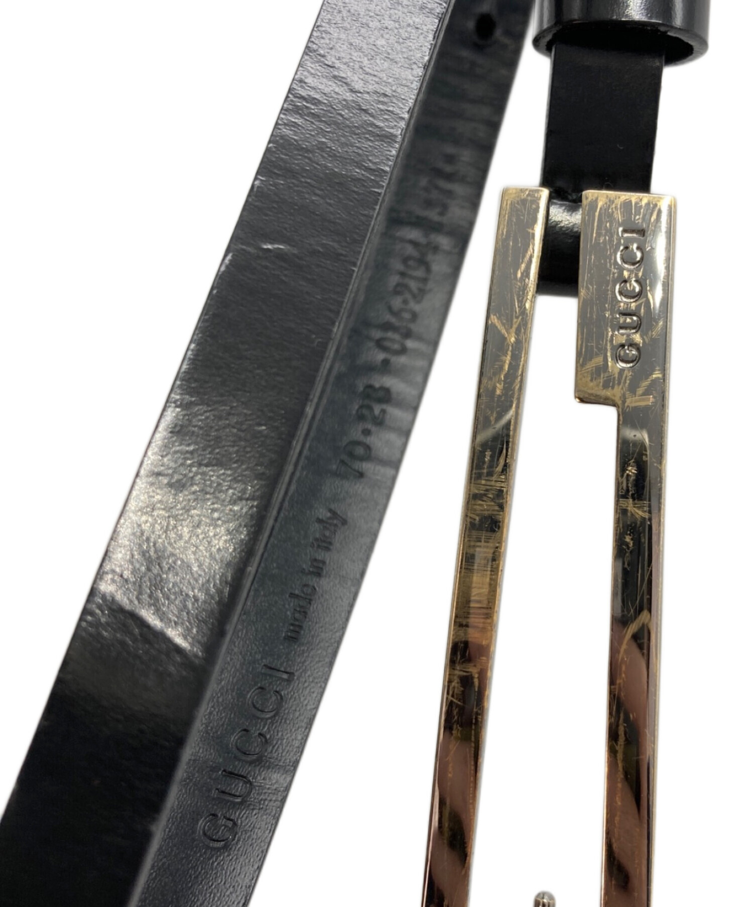 中古・古着通販】GUCCI (グッチ) ナロー ベルト 使用感有 サイズ:70