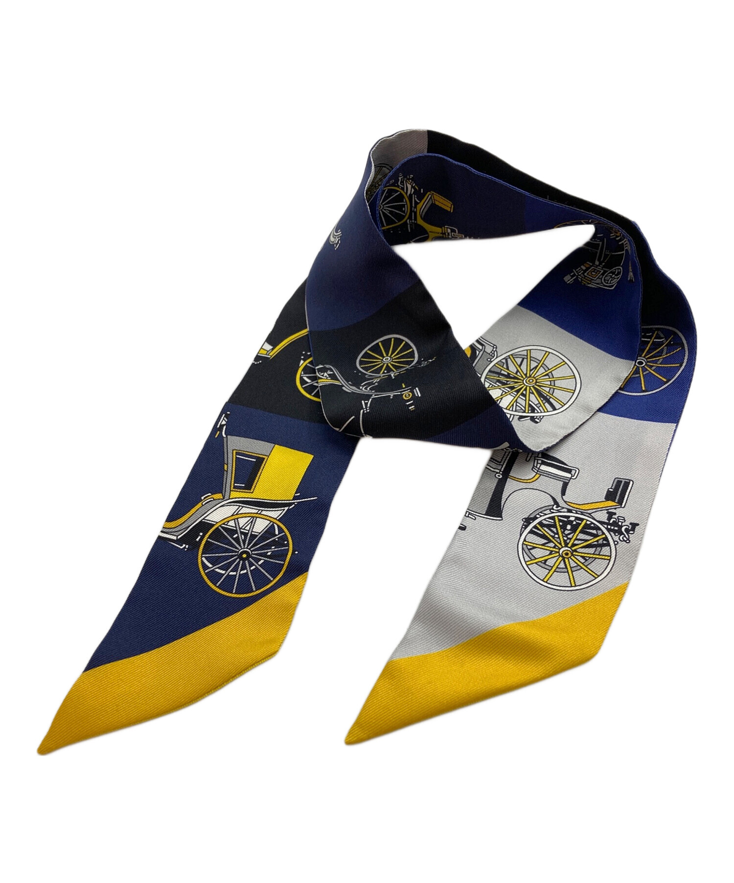 中古・古着通販】HERMES (エルメス) ツイリースカーフ ブルー