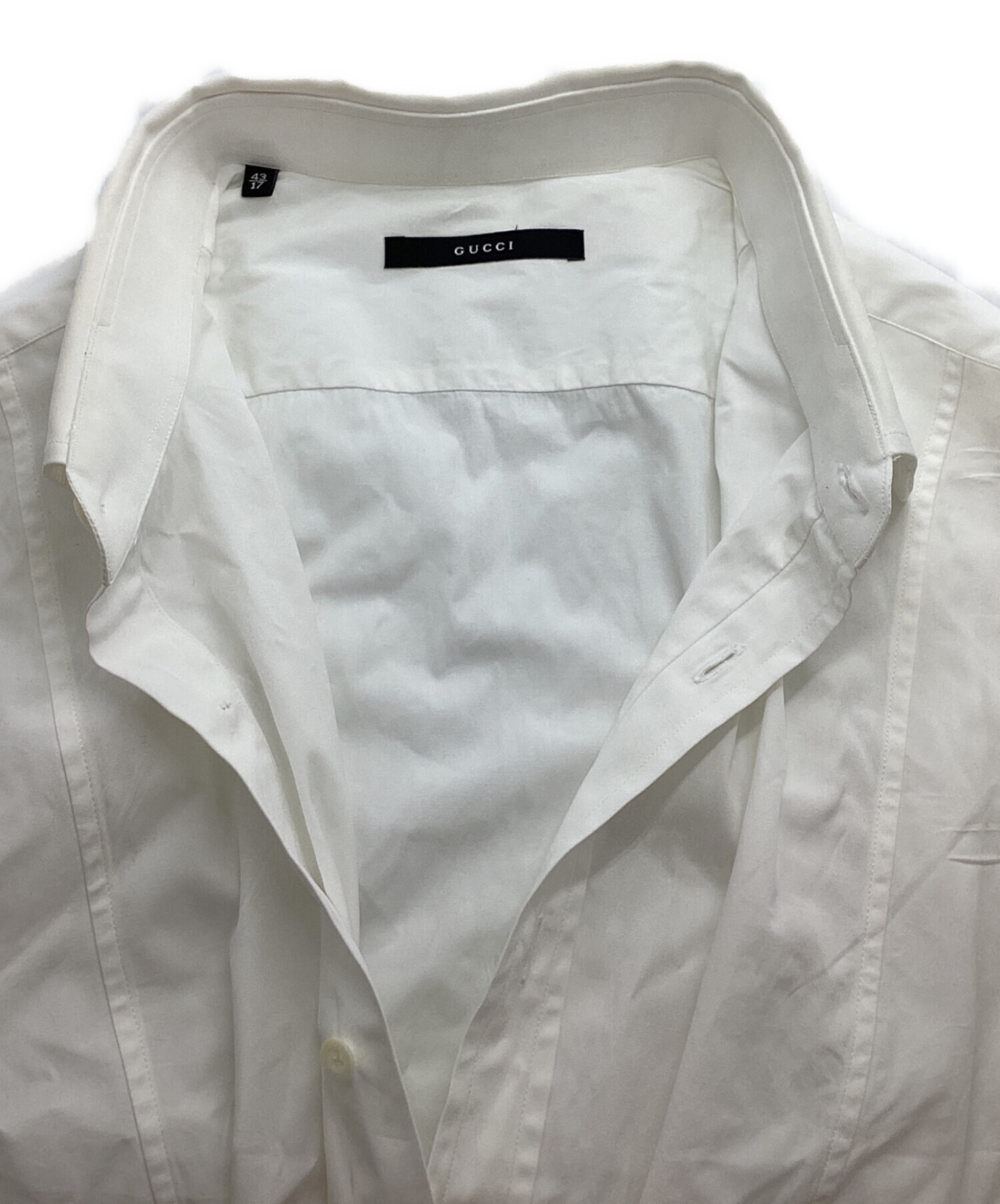 中古・古着通販】GUCCI (グッチ) ドレスシャツ ホワイト サイズ:42