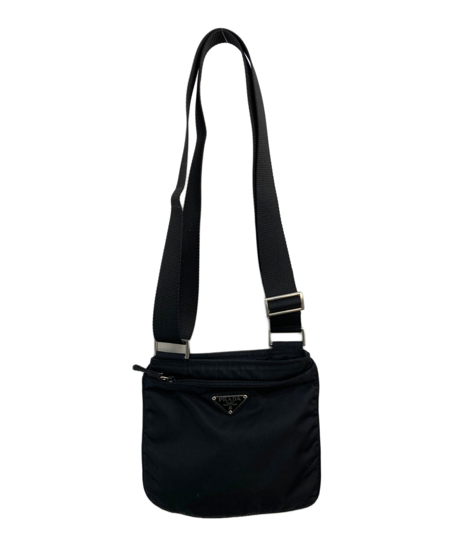 中古・古着通販】PRADA (プラダ) ナイロンサコッシュ ブラック