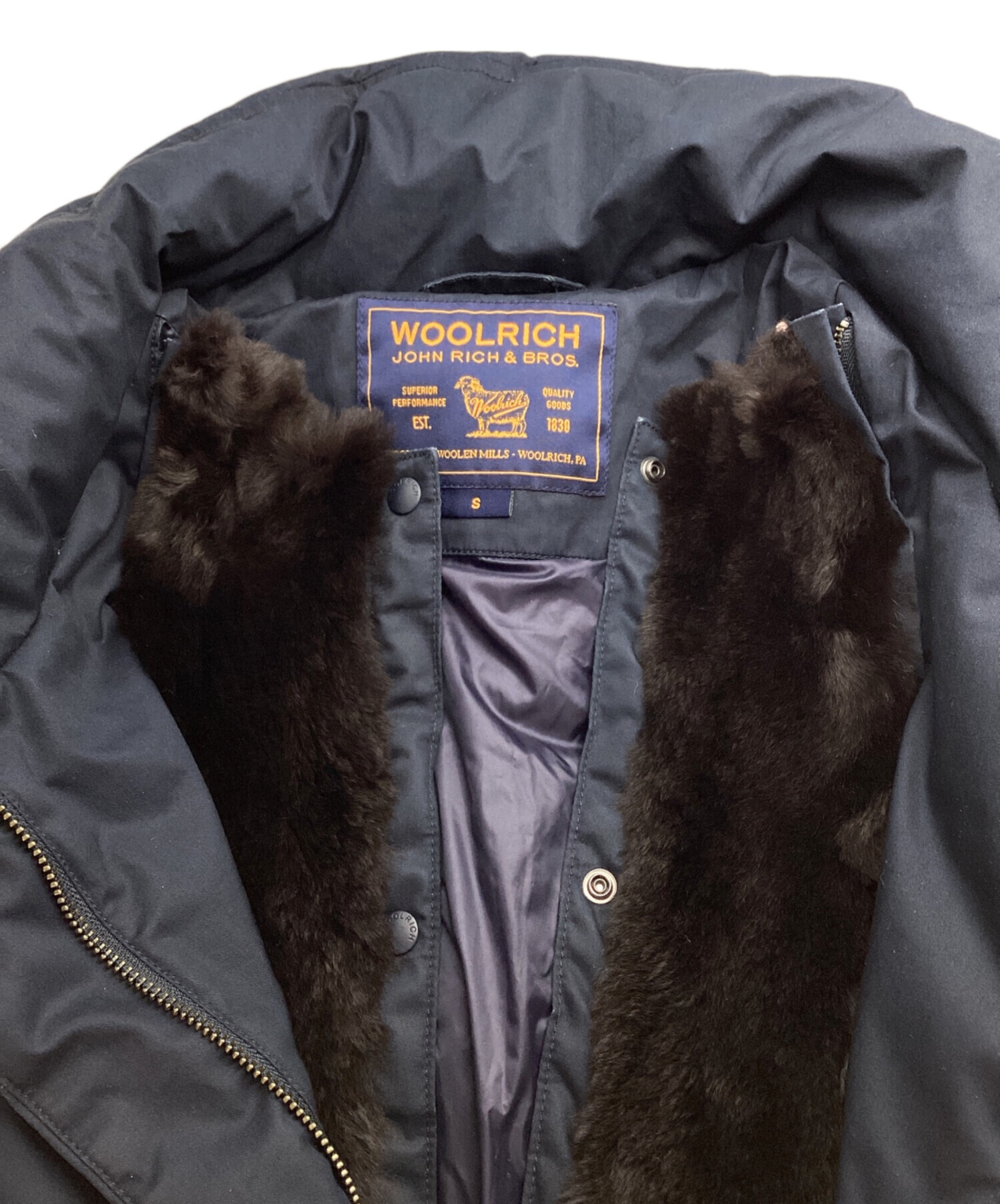 中古・古着通販】WOOLRICH (ウールリッチ) ラビットファーコンビダウン