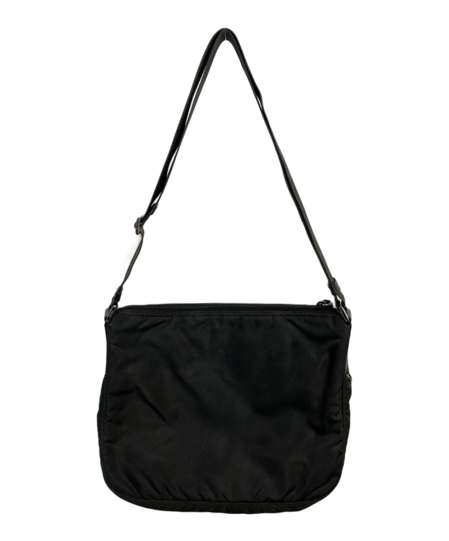 中古・古着通販】PRADA (プラダ) ロゴプレート ショルダーバッグ 