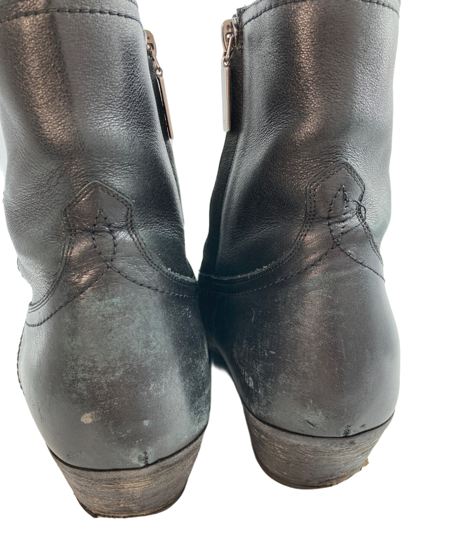 SAINT LAURENT サンローラン ヒールブーツ ルーカスサイドジップ 中古・古着通販】Saint Laurent Paris (サンローランパリ) ルーカス