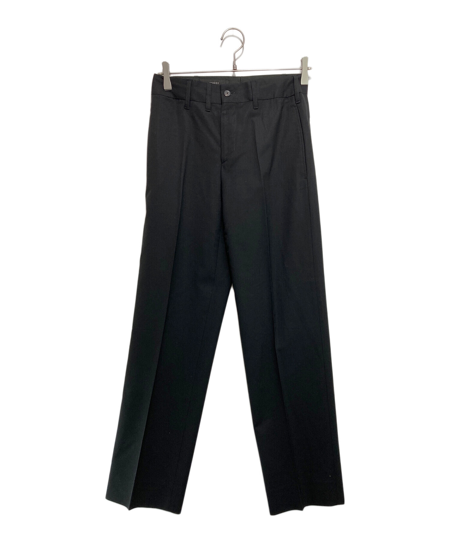 中古・古着通販】GUCCI (グッチ) ウールスラックス ブラック サイズ:38