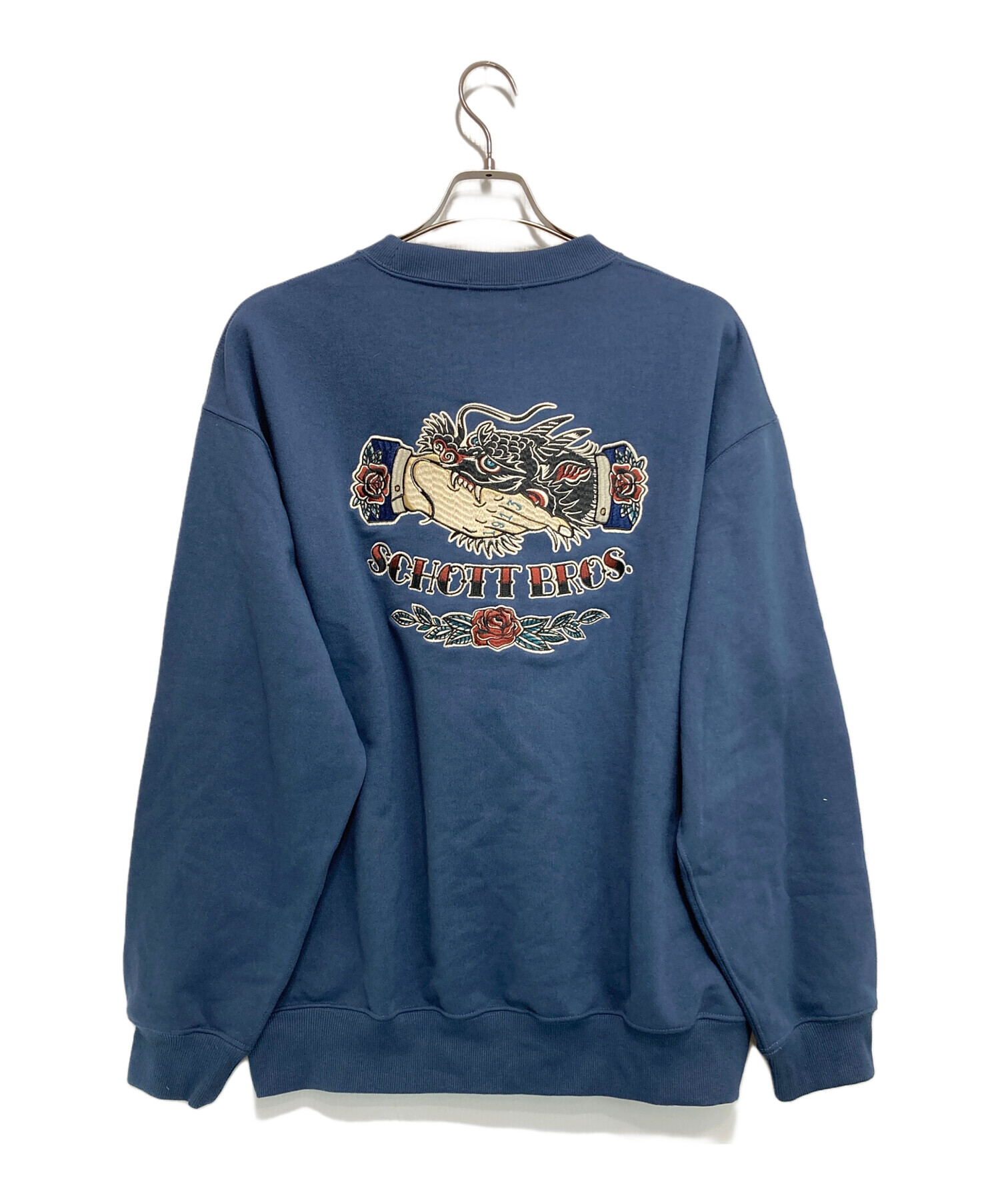 中古・古着通販】Schott (ショット) CREW SWEAT SHAKE HAND DRAGON