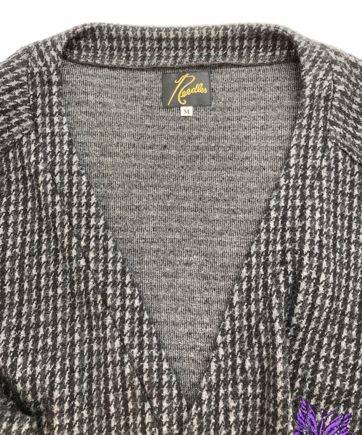 中古・古着通販】Needles (ニードルズ) Vネックカーディガン グレー