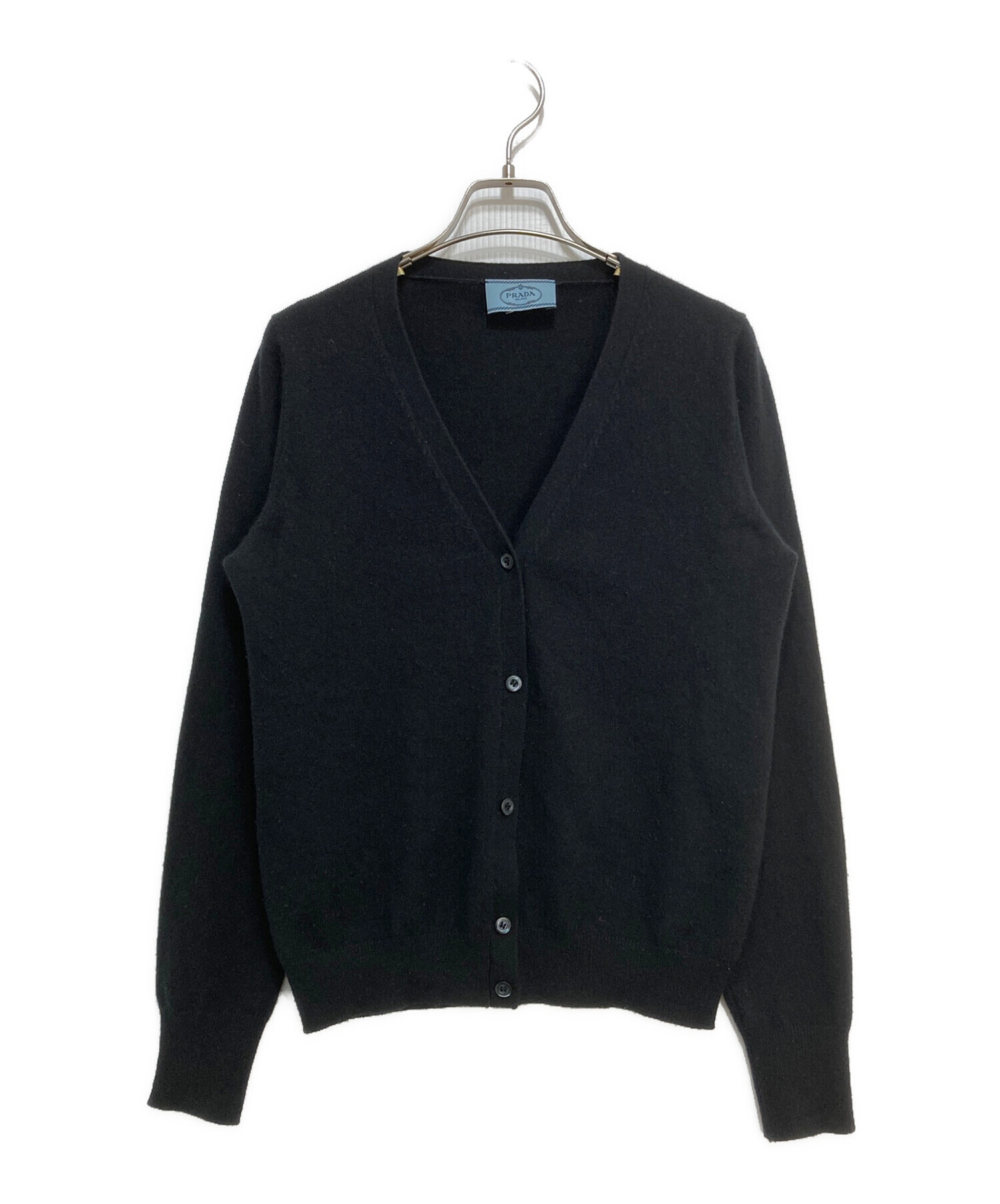 中古・古着通販】PRADA (プラダ) カシミヤニットカーディガン ブラック