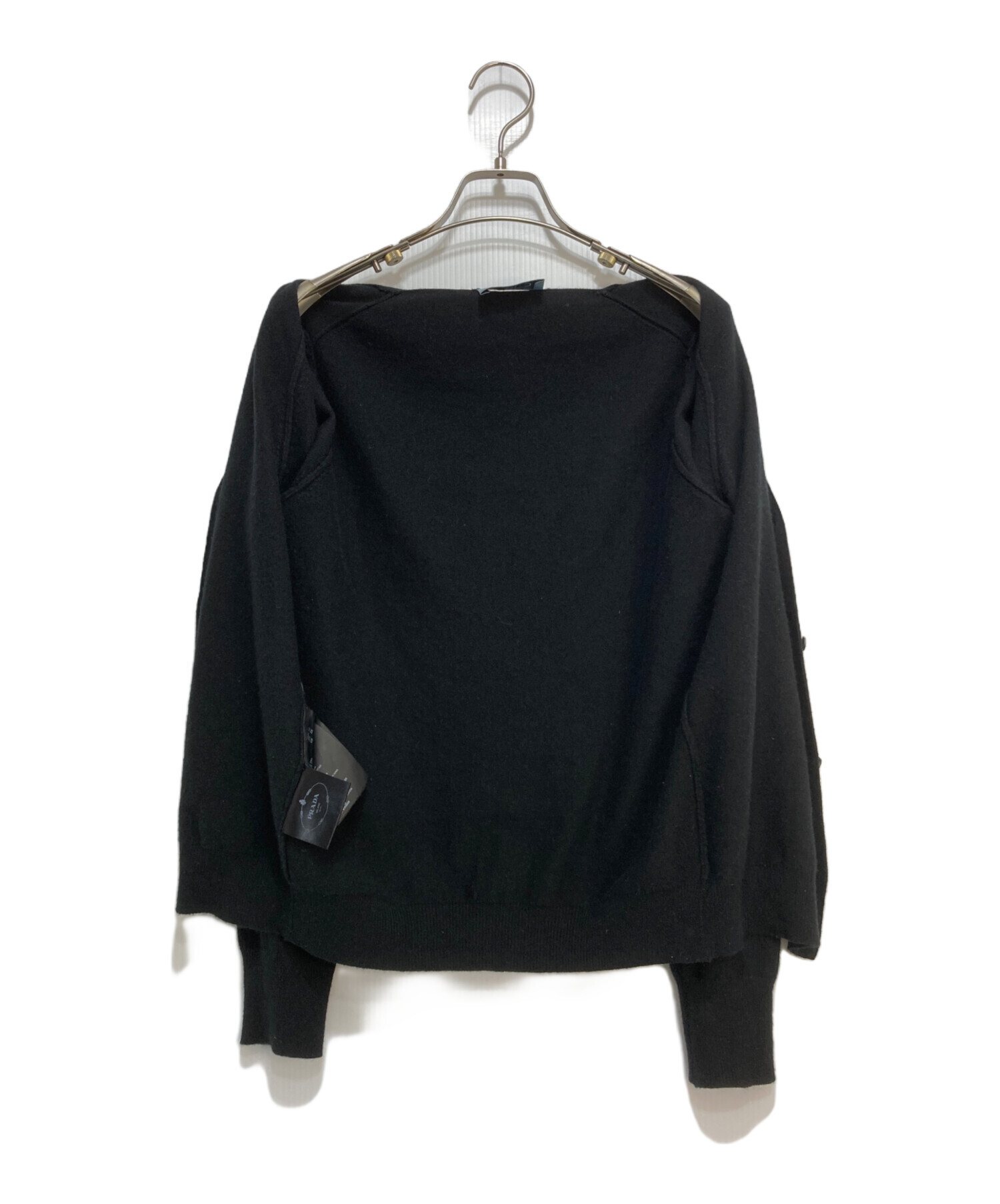 中古・古着通販】PRADA (プラダ) カシミヤニットカーディガン ブラック