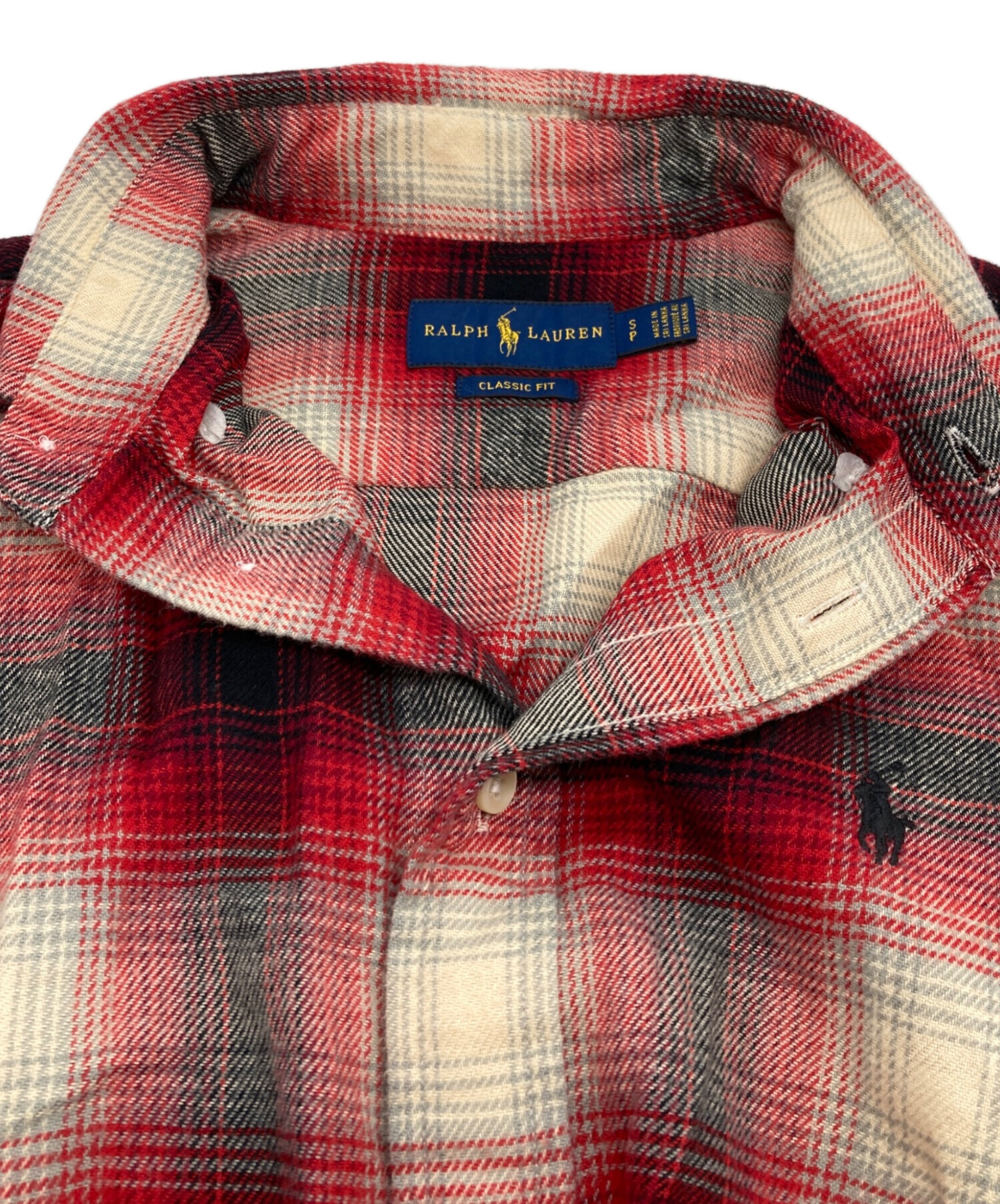 中古・古着通販】RALPH LAUREN (ラルフローレン) チェックネルシャツ