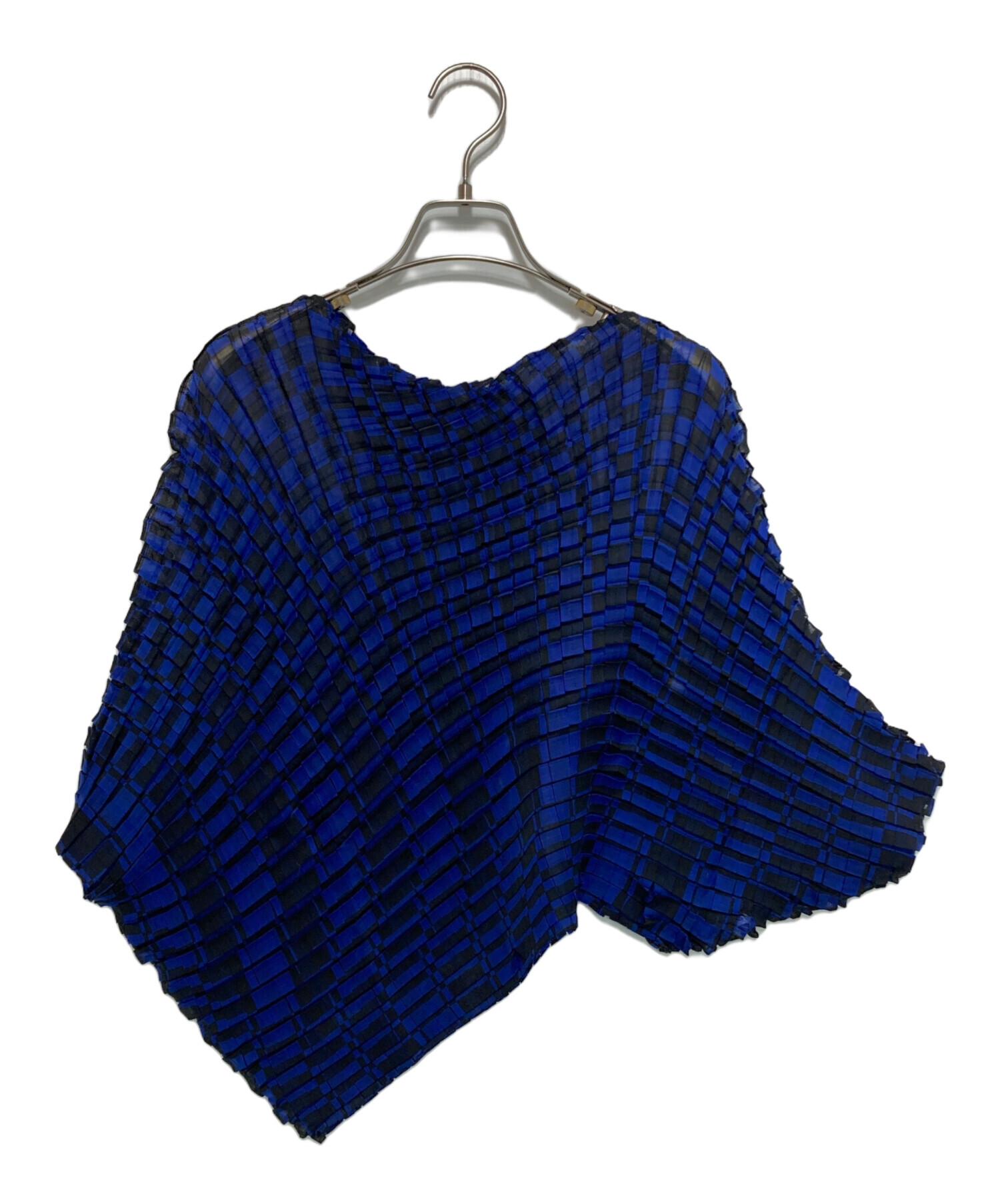 ISSEY MIYAKE イッセイミヤケ ブラウス M 青 【古着】【中古】【送料無料】 中古・古着通販】ISSEY MIYAKE me (イッセイ ミヤケ ミー) デザイン