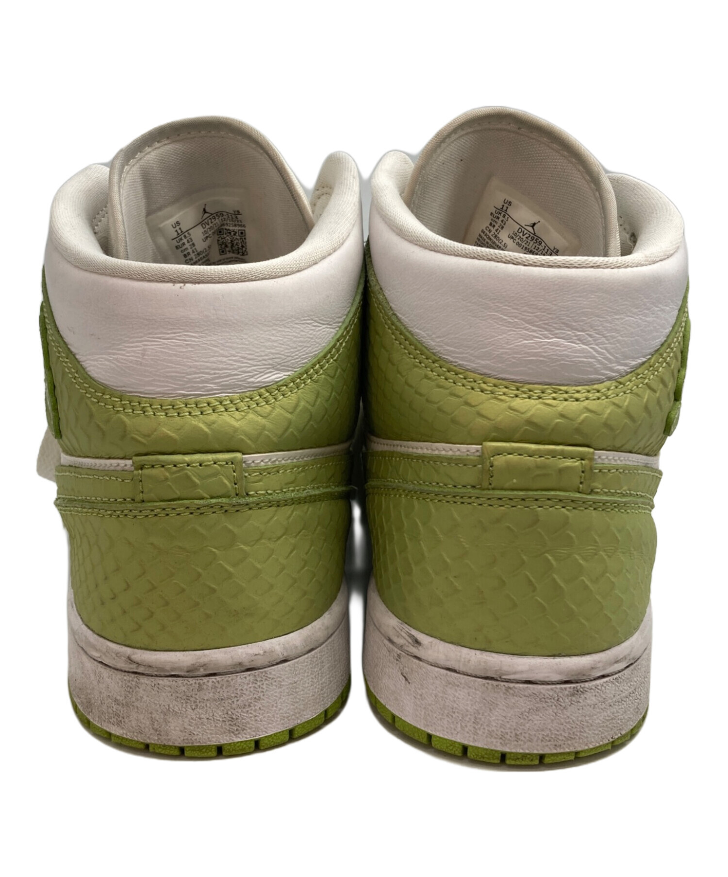 NIKE AIR JORDAN 1 MID SE ビビッドグリーン スネークスキン 26.5 未使用