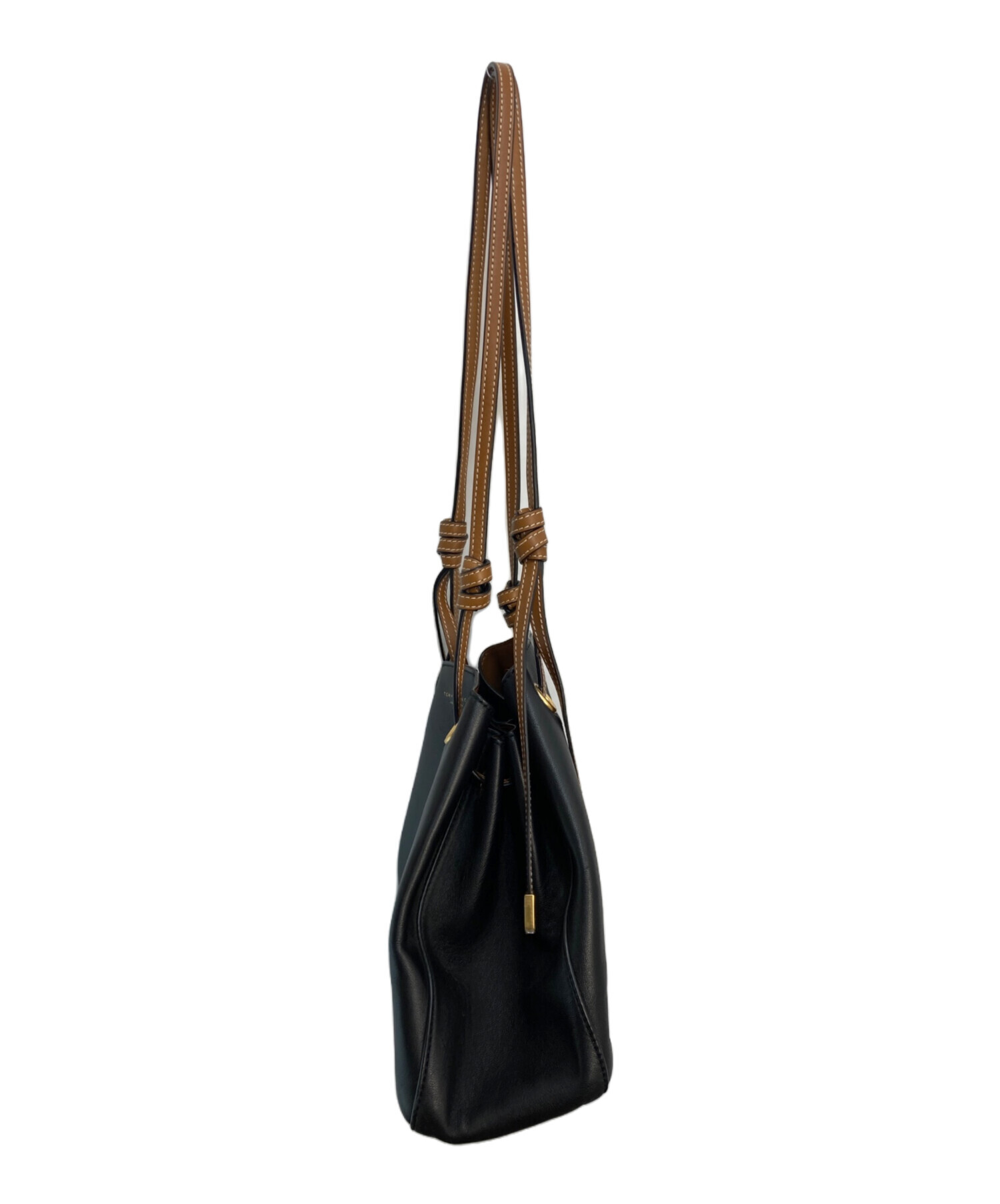 中古・古着通販】TORY BURCH (トリーバーチ) 巾着レザーバッグ 