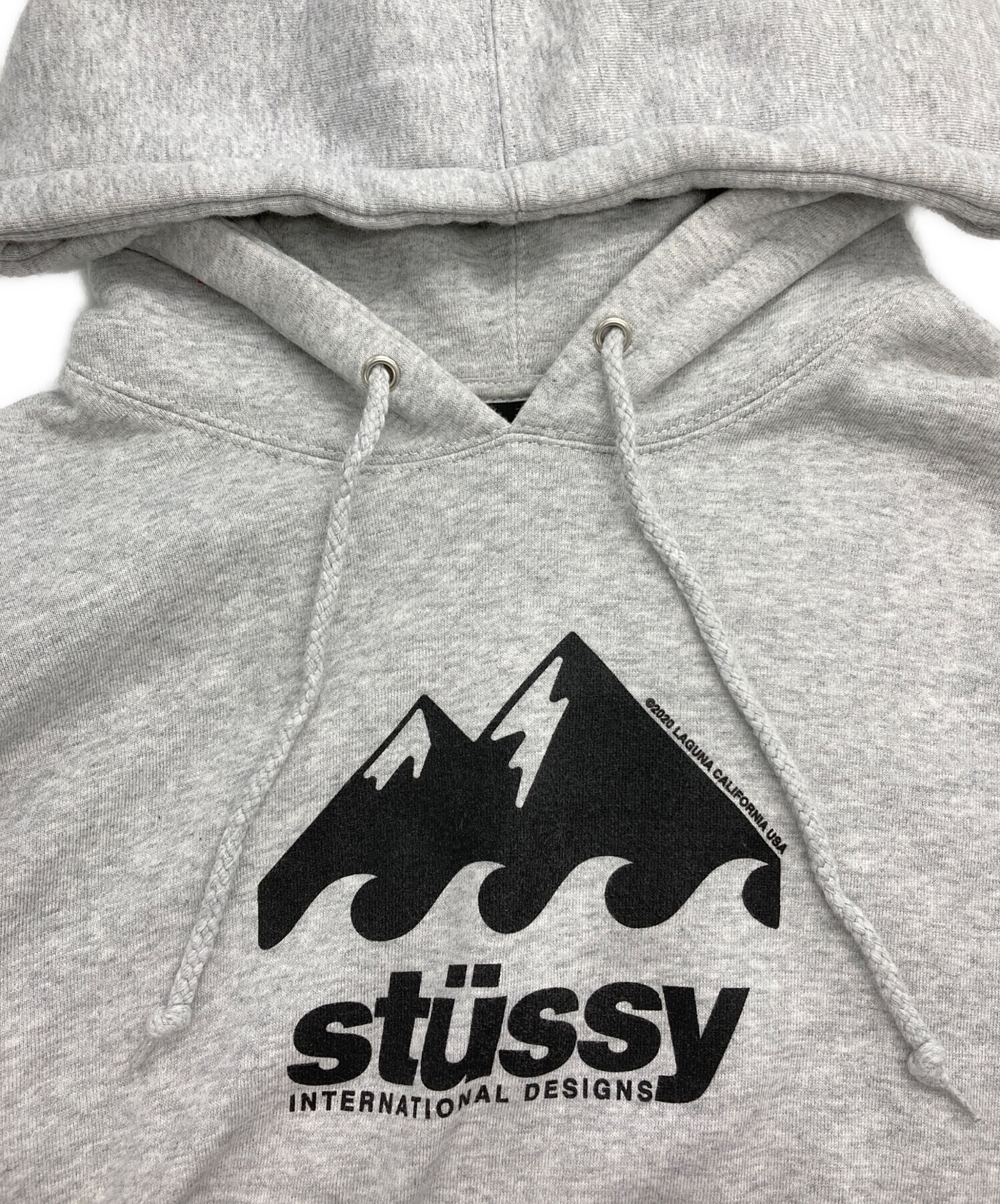 中古・古着通販】stussy (ステューシー) プリントパーカー グレー 