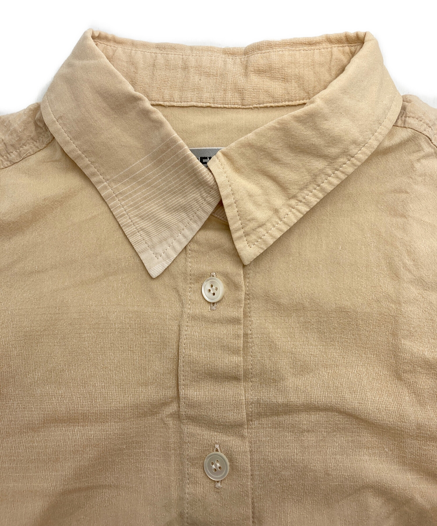 中古・古着通販】ISSEY MIYAKE (イッセイミヤケ) 長袖シャツ ベージュ