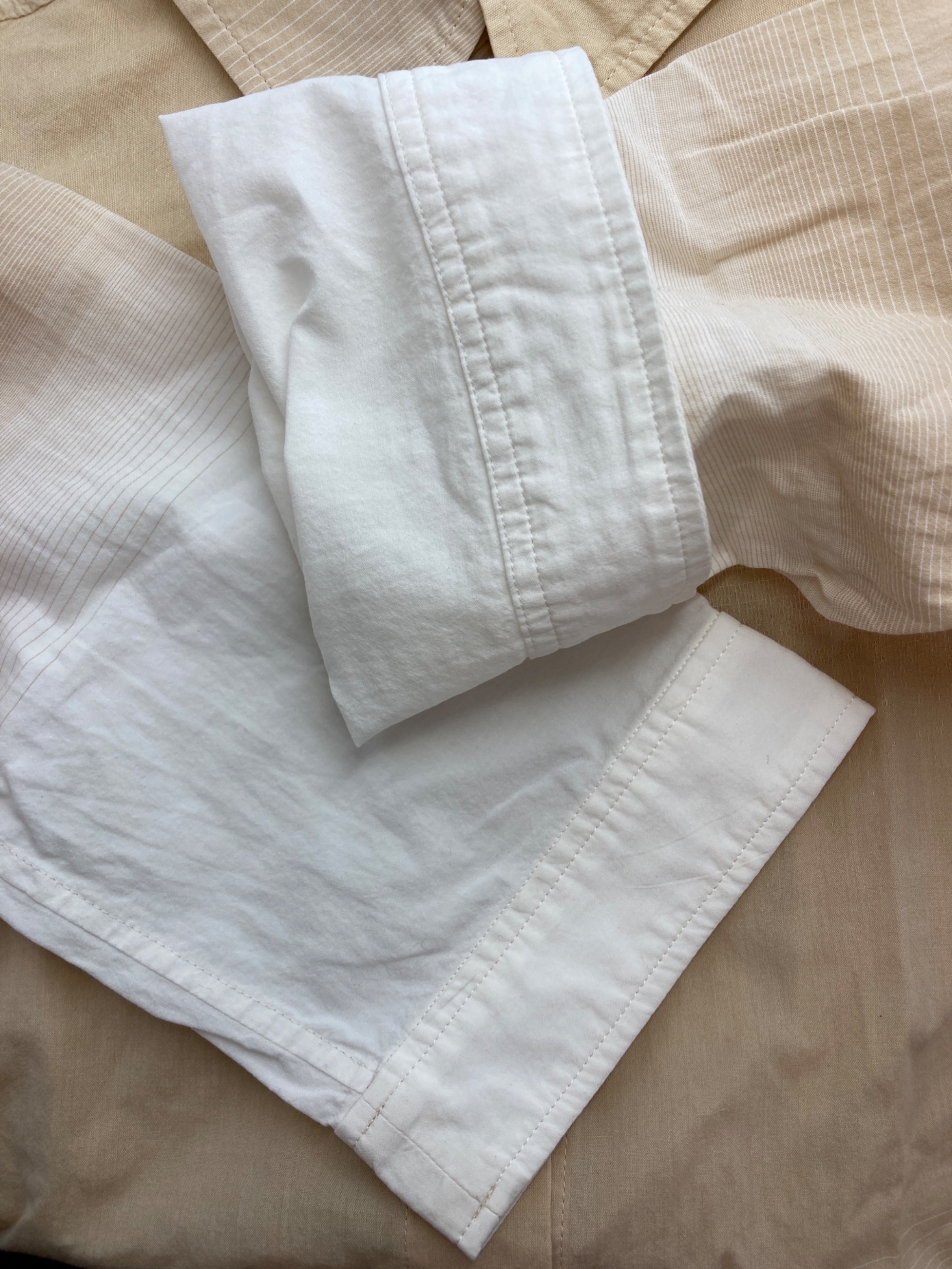 中古・古着通販】ISSEY MIYAKE (イッセイミヤケ) 長袖シャツ ベージュ