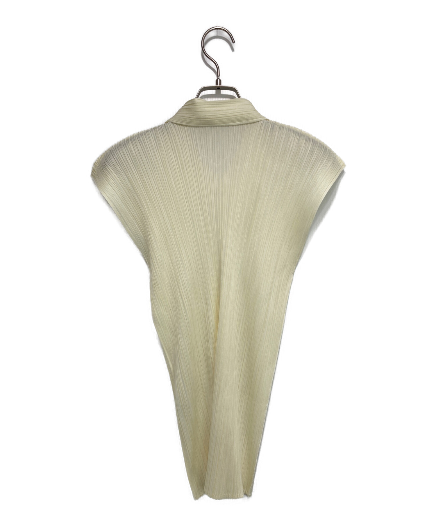PLEATS PLEASE 白 ノースリーブ プリーツシャツ トップス 中古・古着通販】PLEATS PLEASE (プリーツプリーズ) ノースリーブ