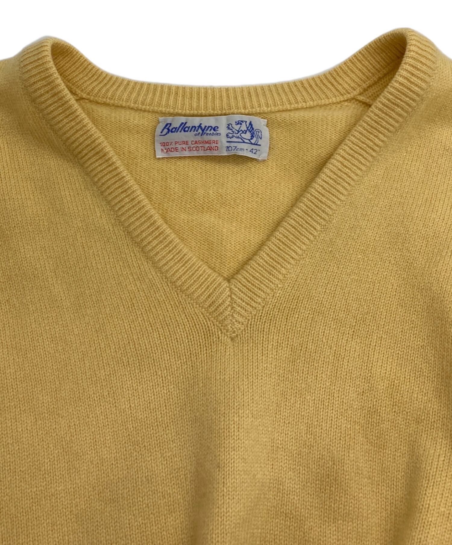 vintage ballantyne バランタイン　カシミア　カシミヤ　vネック 中古・古着通販】BALLANTYNE (バランタイン) カシミヤVネックニット