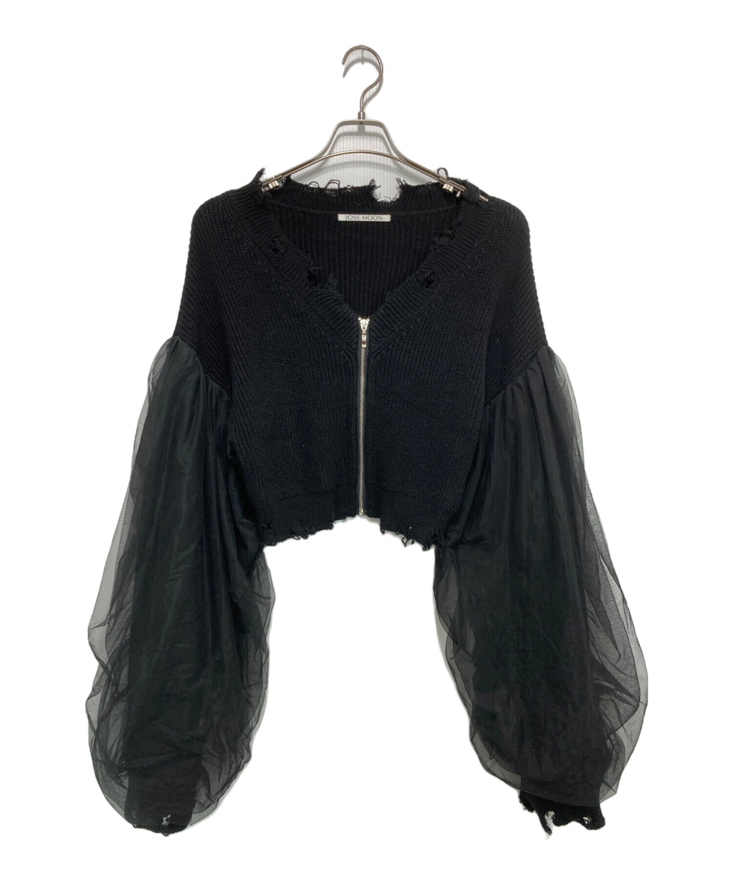中古・古着通販】JOSE MOON (ジョゼムーン) TULLE SLEEVE KNIT