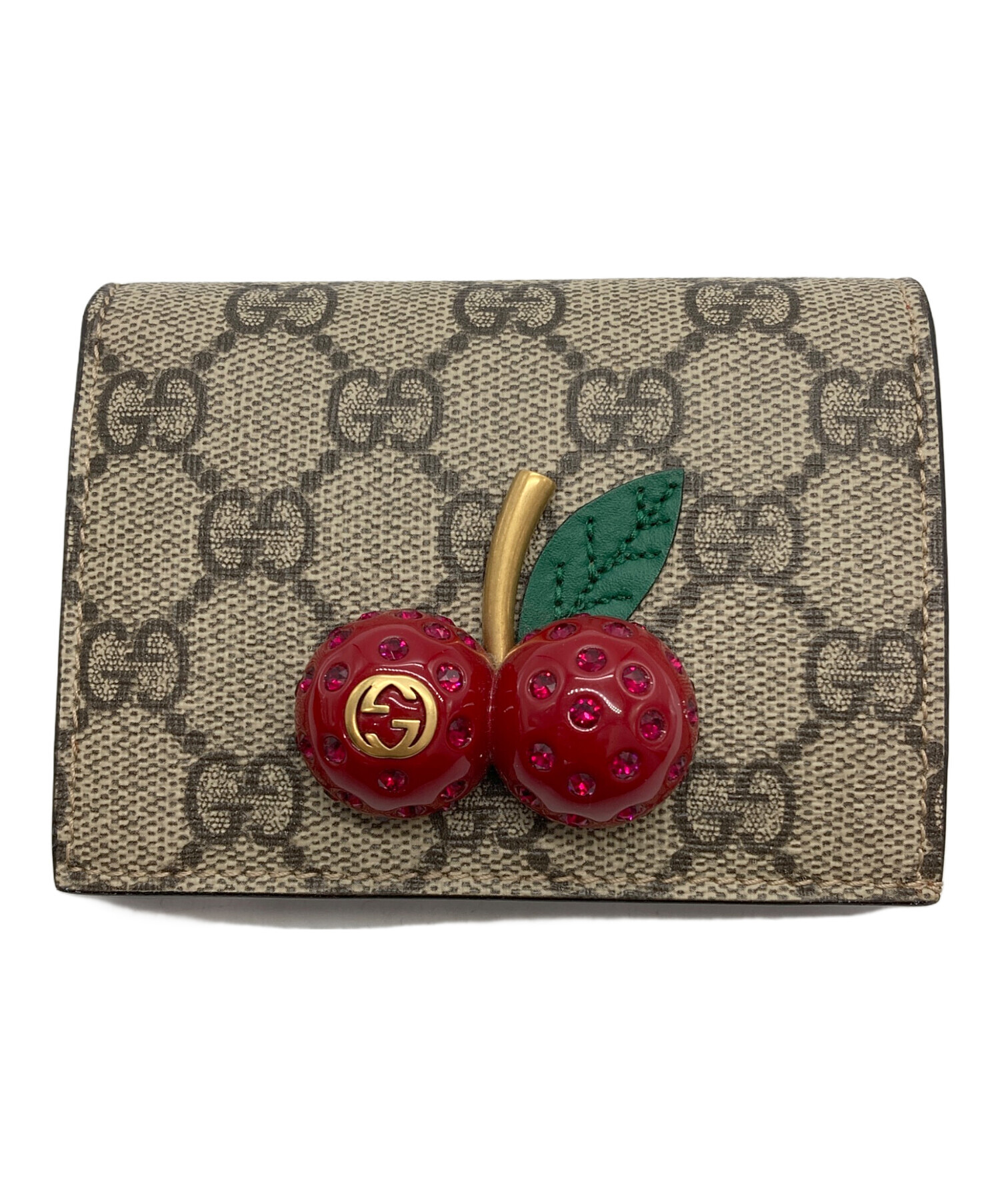 【SALE】新品　GUCCI GGスプリーム チェリー スモールウォレット GUCCI グッチ チェリー GGスプリーム 二つ折り財布 GGスプリーム