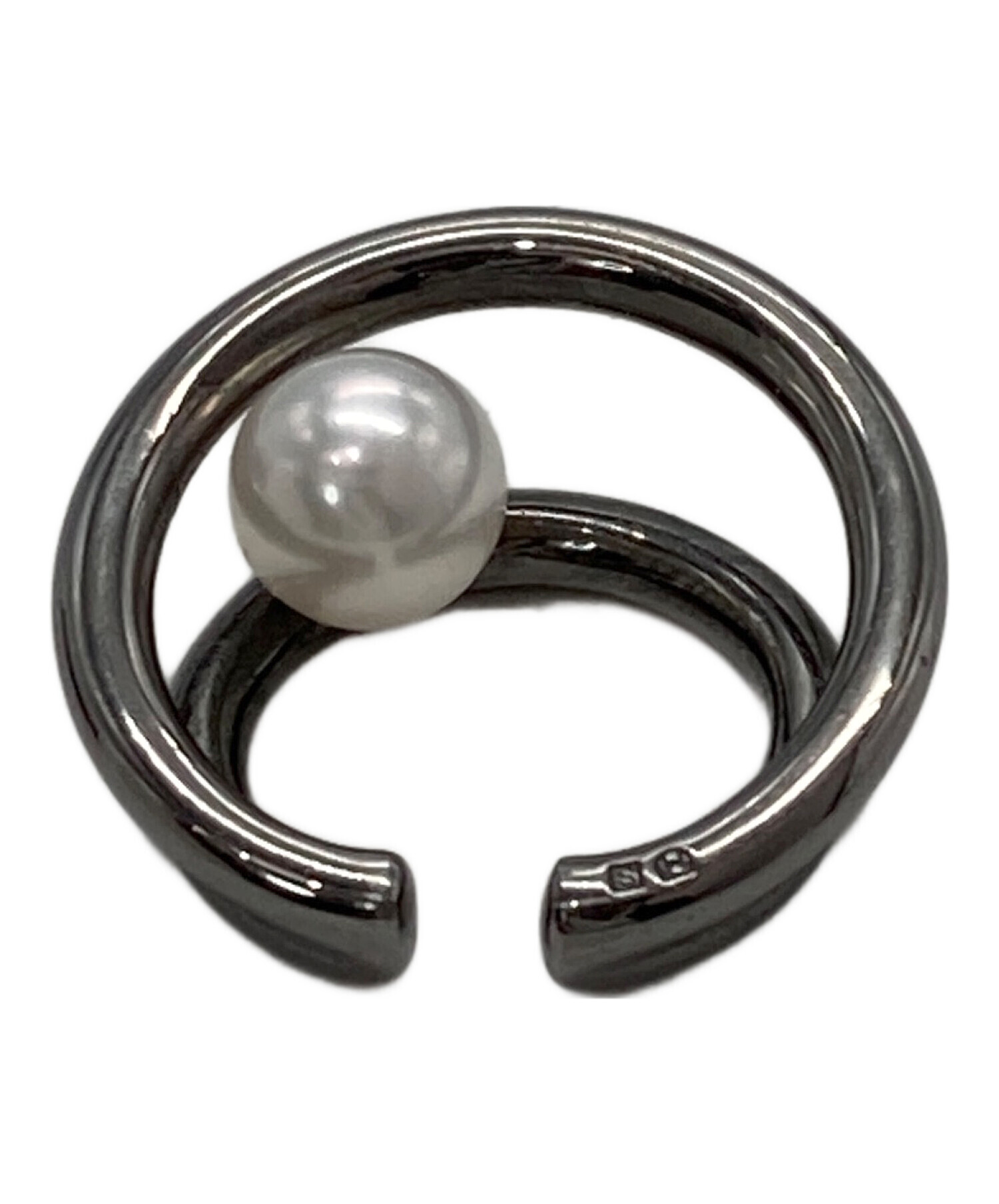 中古・古着通販】MIKIMOTO (ミキモト) パールイヤーカフ ブラック 