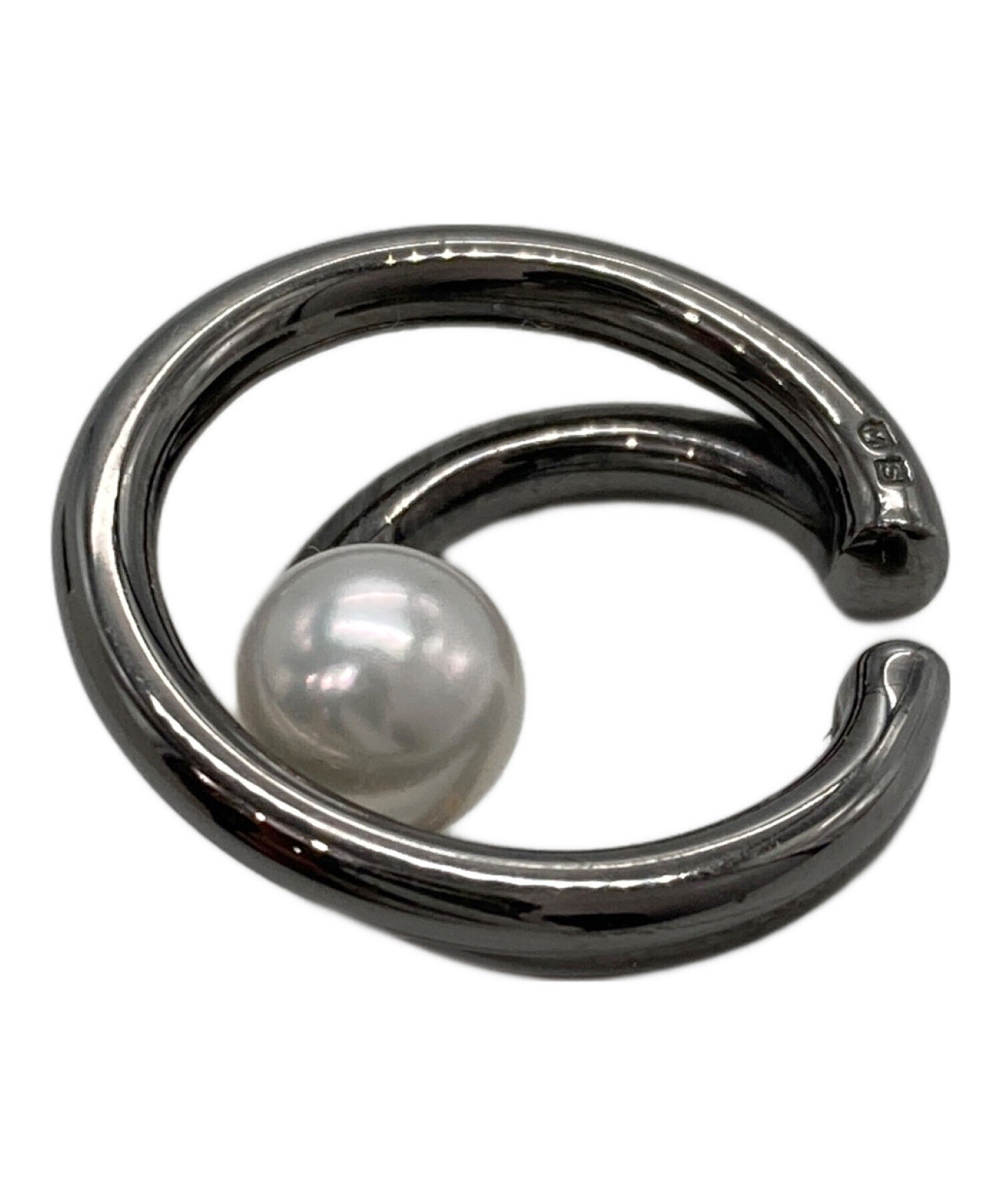 中古・古着通販】MIKIMOTO (ミキモト) パールイヤーカフ ブラック 
